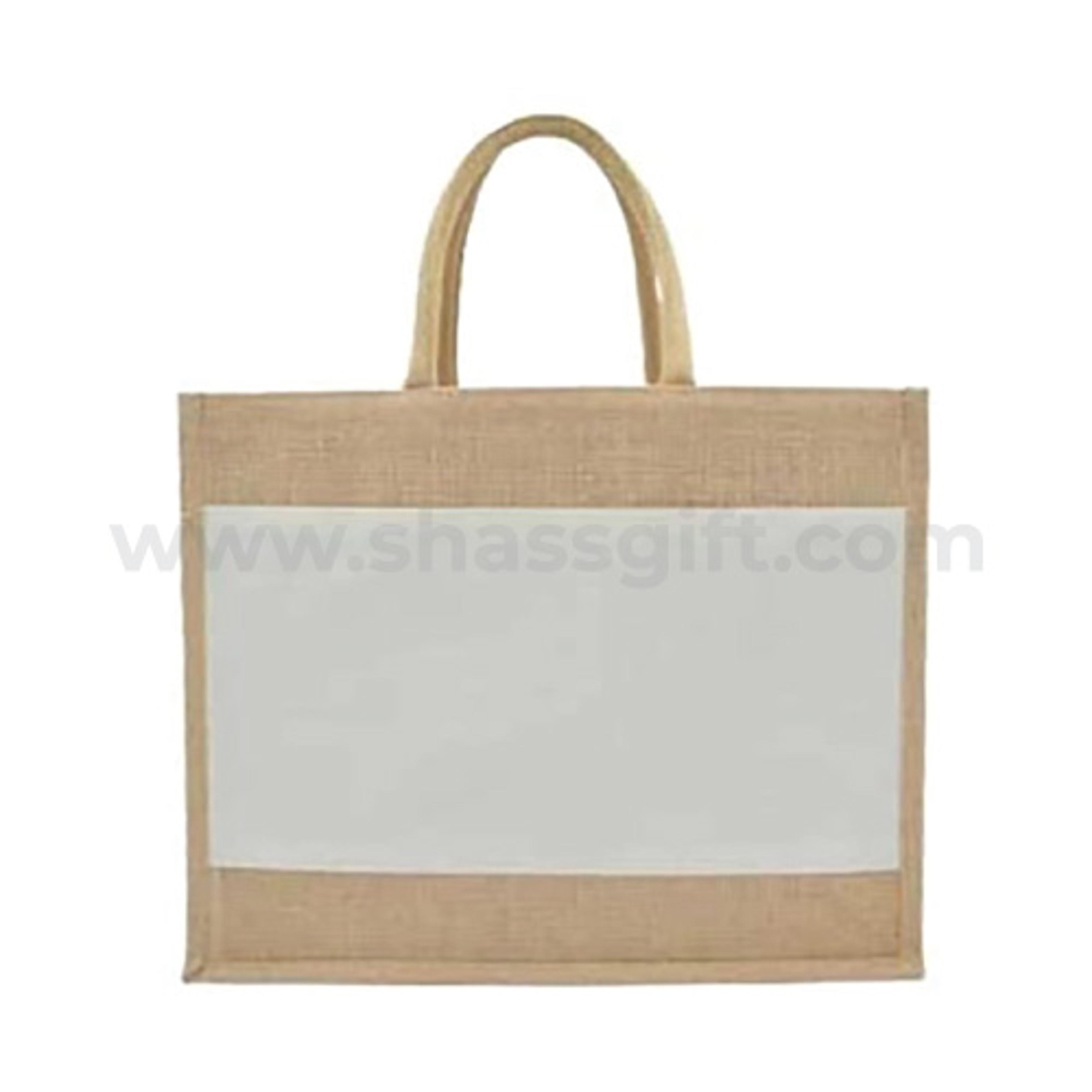 Two Tone Jute Canvas Bags