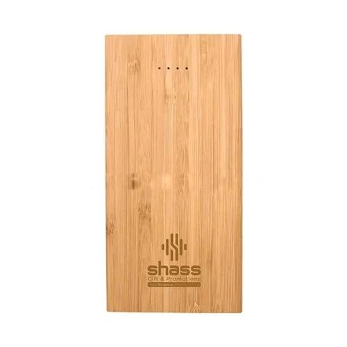 8000 mAh Bamboo Wireless Powerbank
