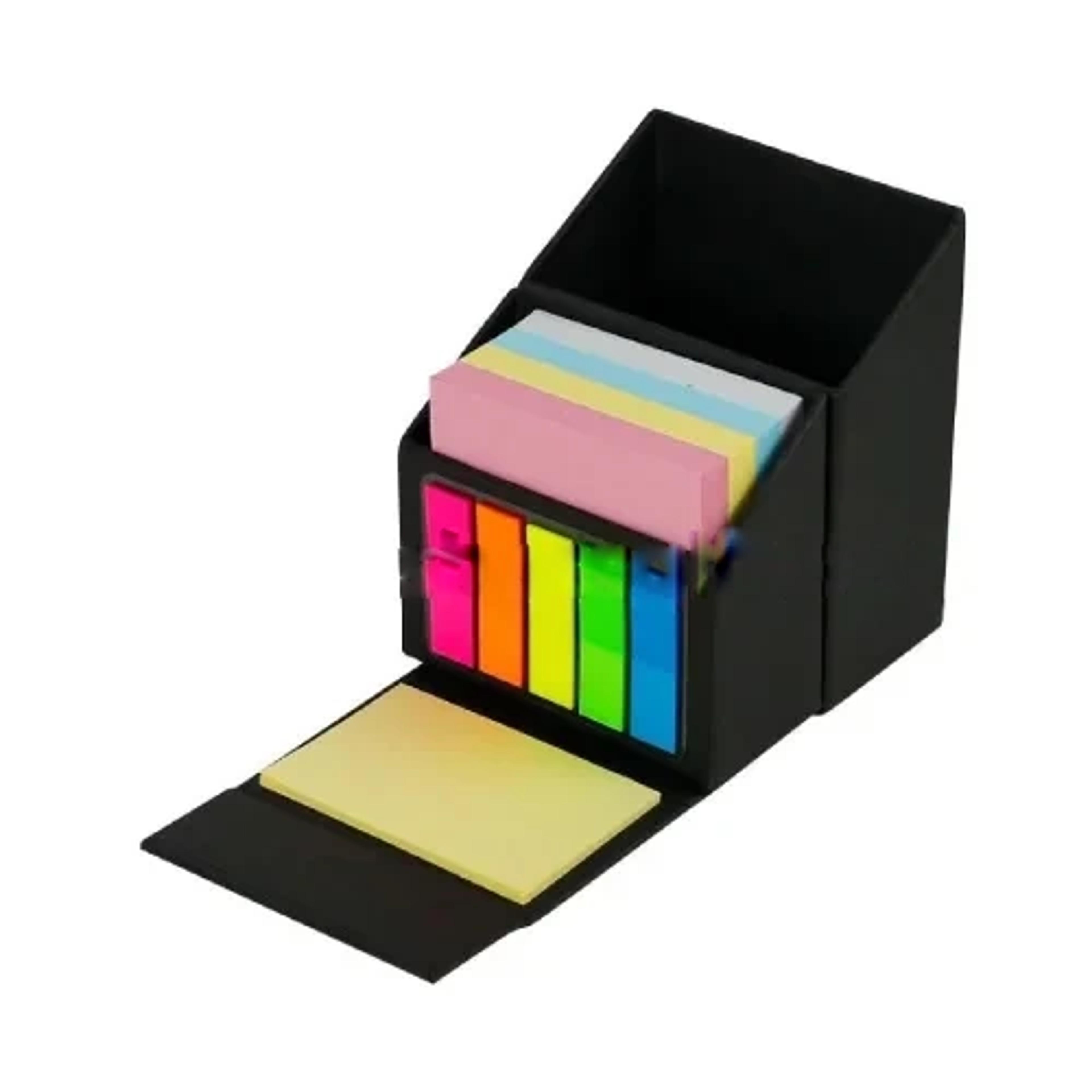 Foldable Black Eco Memo Pad Sets With Stationery &amp; Pen Holder