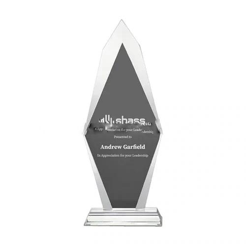 Flame Shaped Crystal Awards With Glass Base