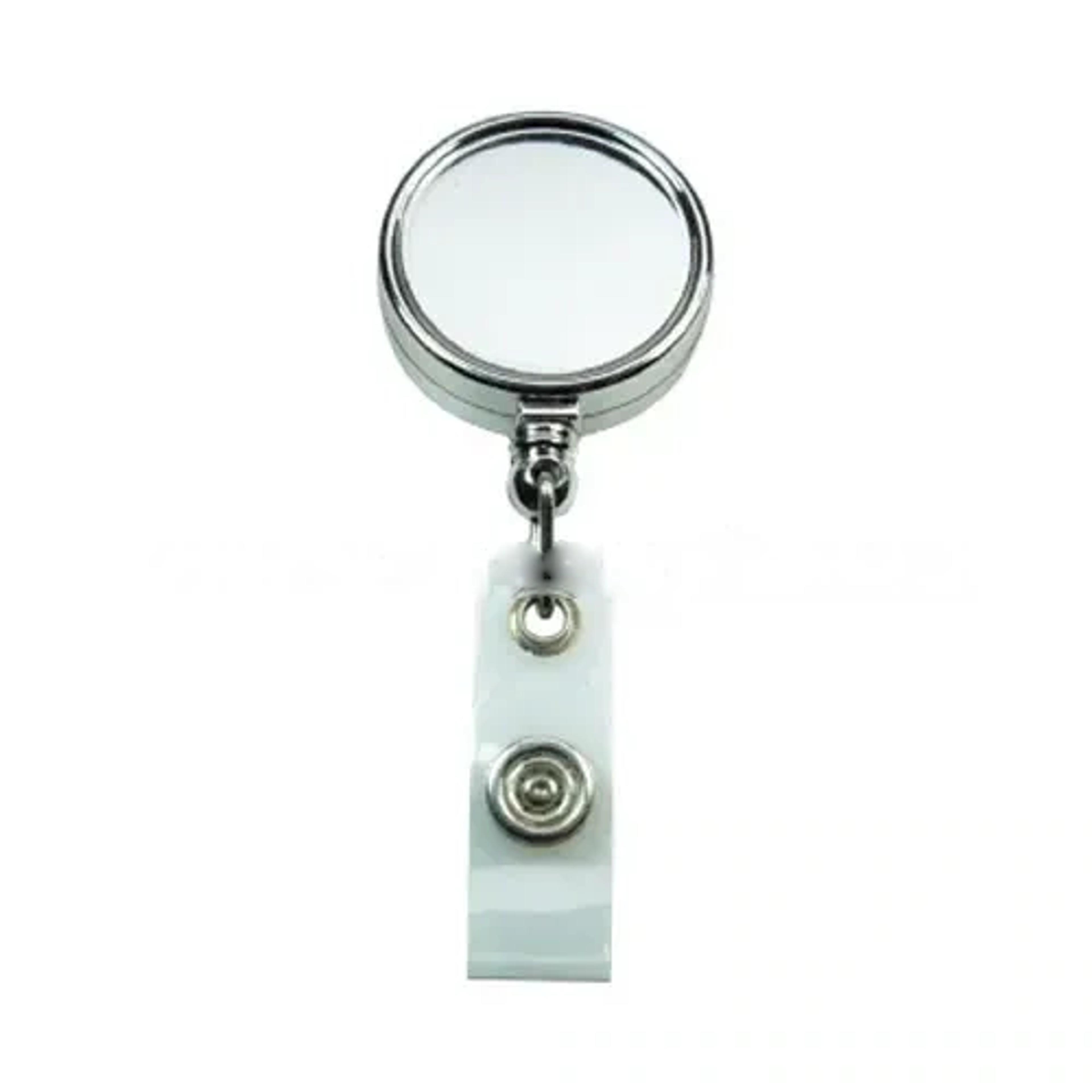 Badge Reels In Silver Mirror Shiny Big Dia