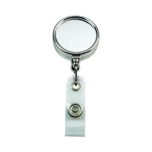 Badge Reels In Silver Mirror Shiny Big Dia