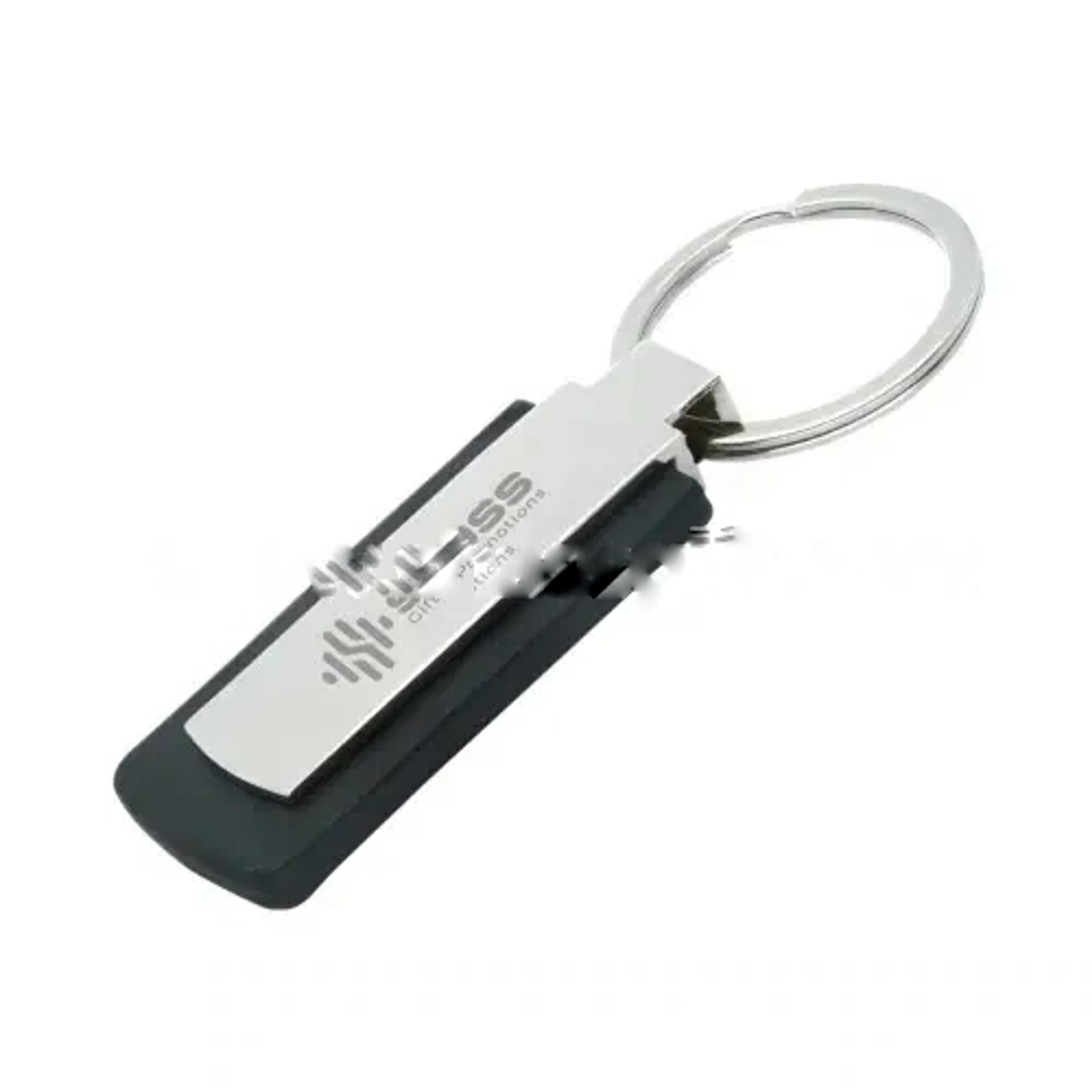 Long Steel With Leather Keychain