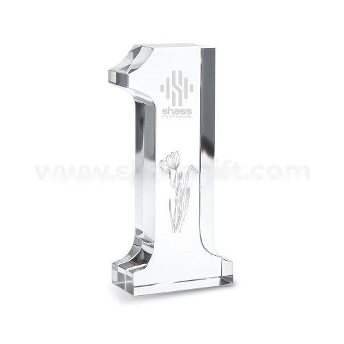 Crystal Glass Trophy in Number One