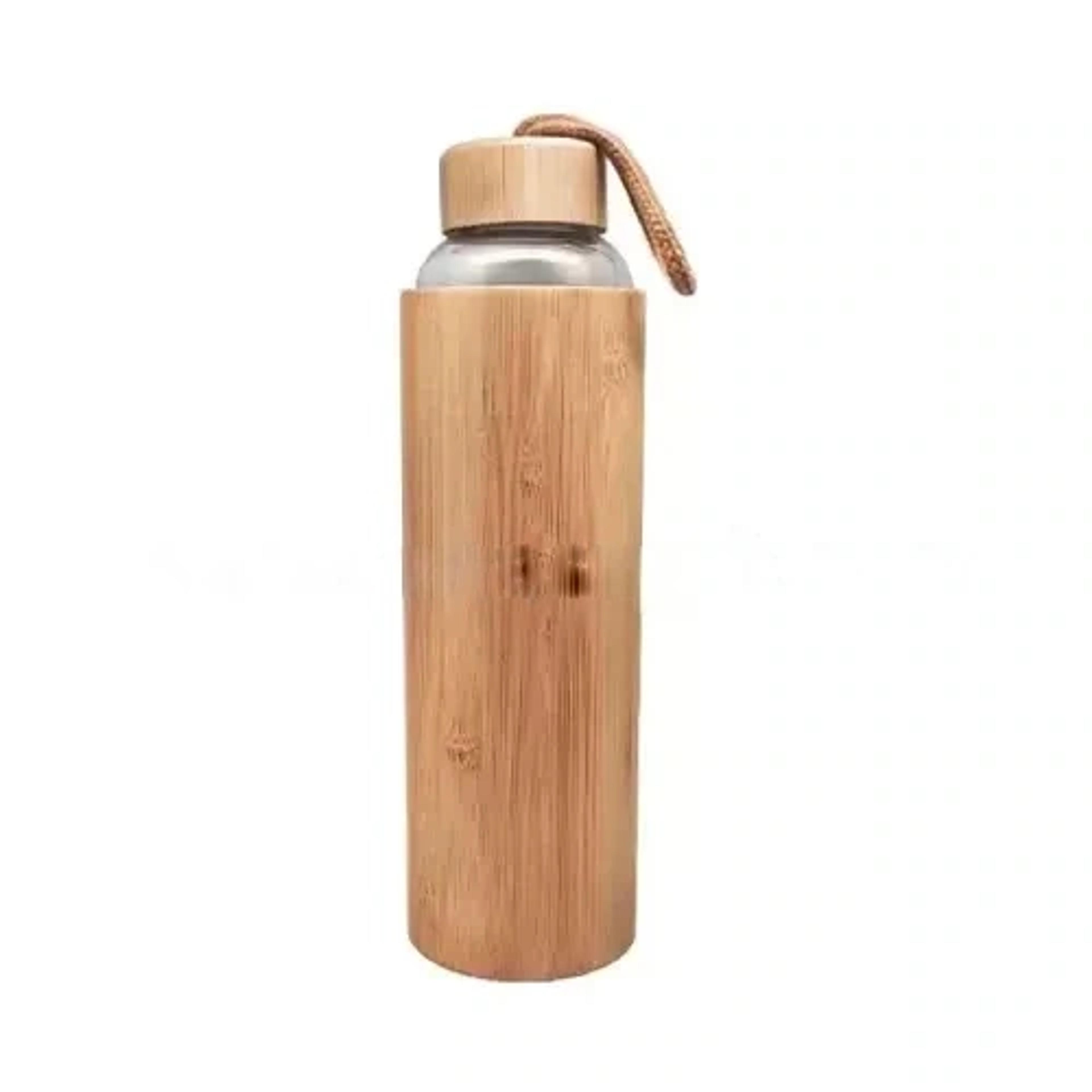 Eco Friendly Borosilicate Bottle with Bamboo Sleeve and Lid