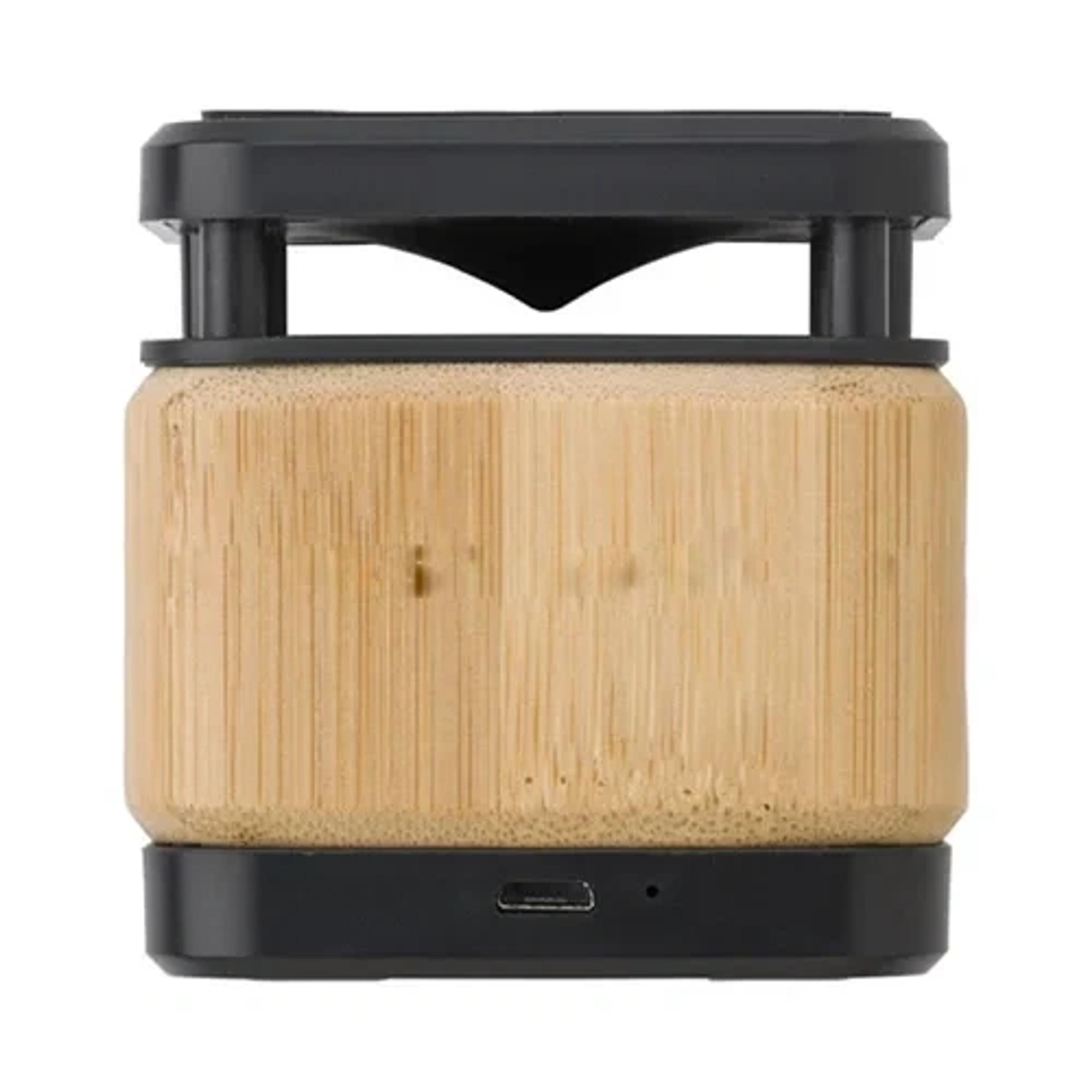 Bamboo Bluetooth Speaker With 15w Fast Wireless Charger