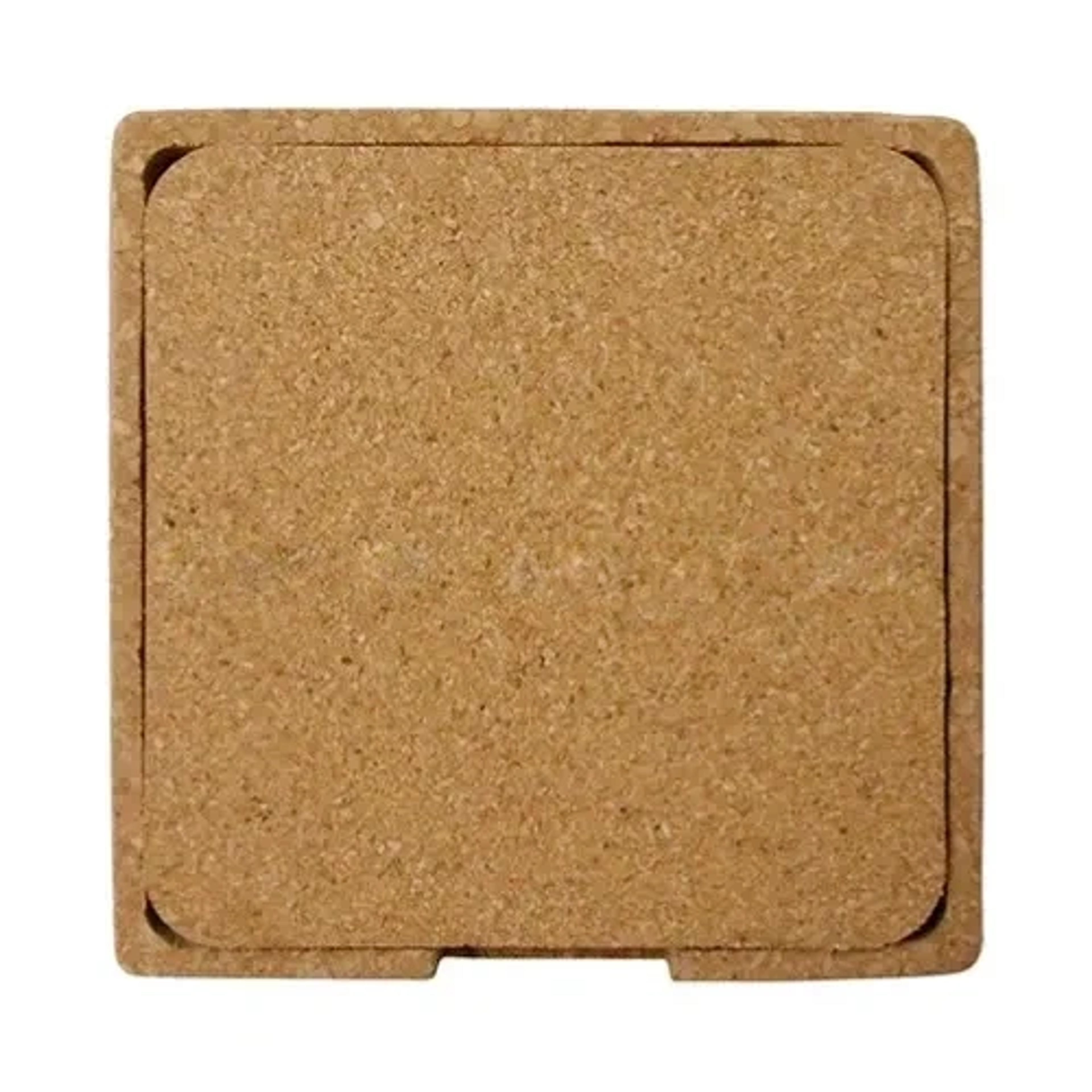 Set of 4 Cork Coasters With Cork Stand