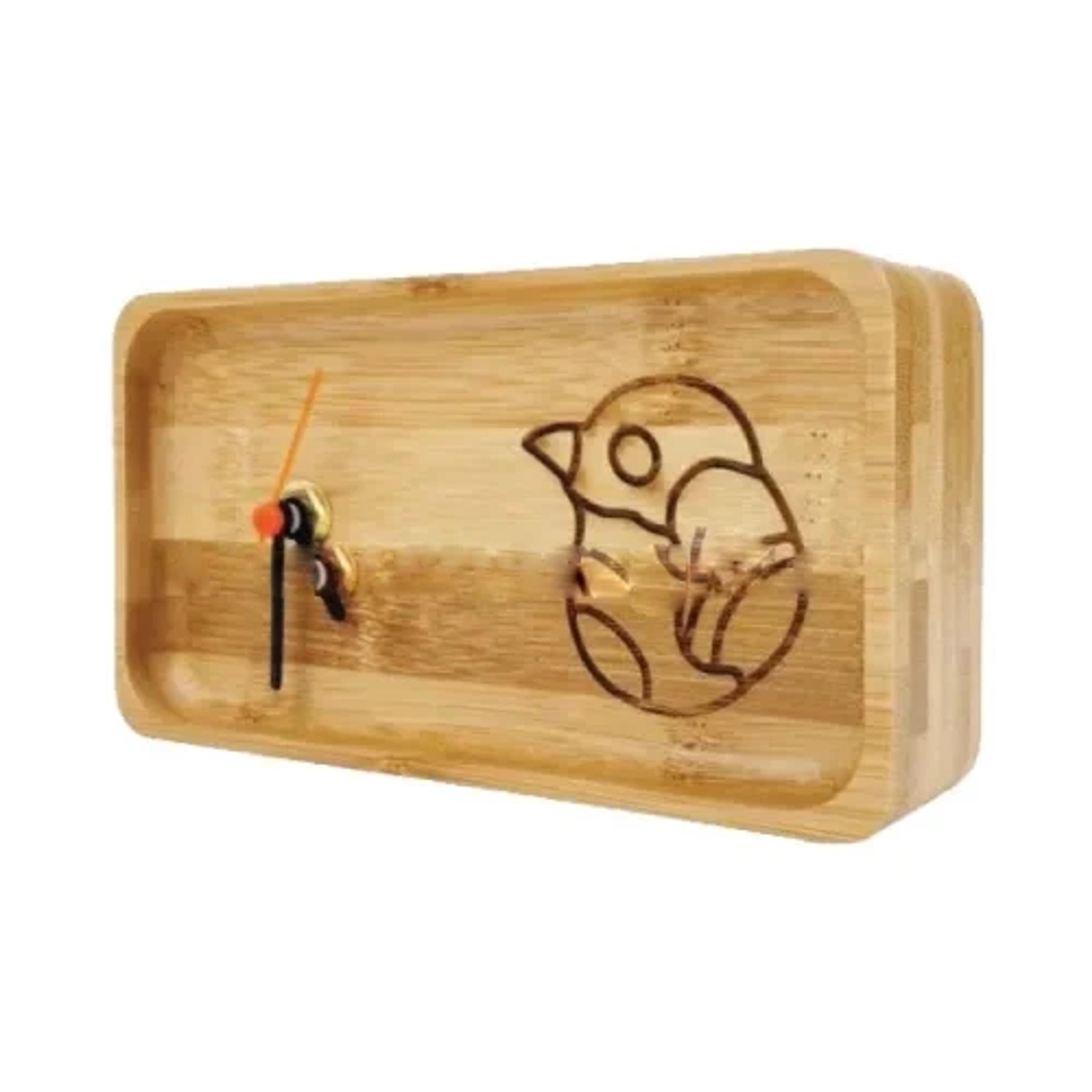 Rectangular Bamboo Desk Clock