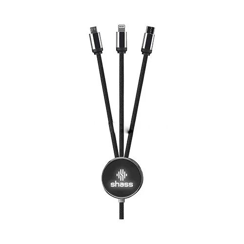 1.2 Metre Long Charging Cable With Light Up Logo