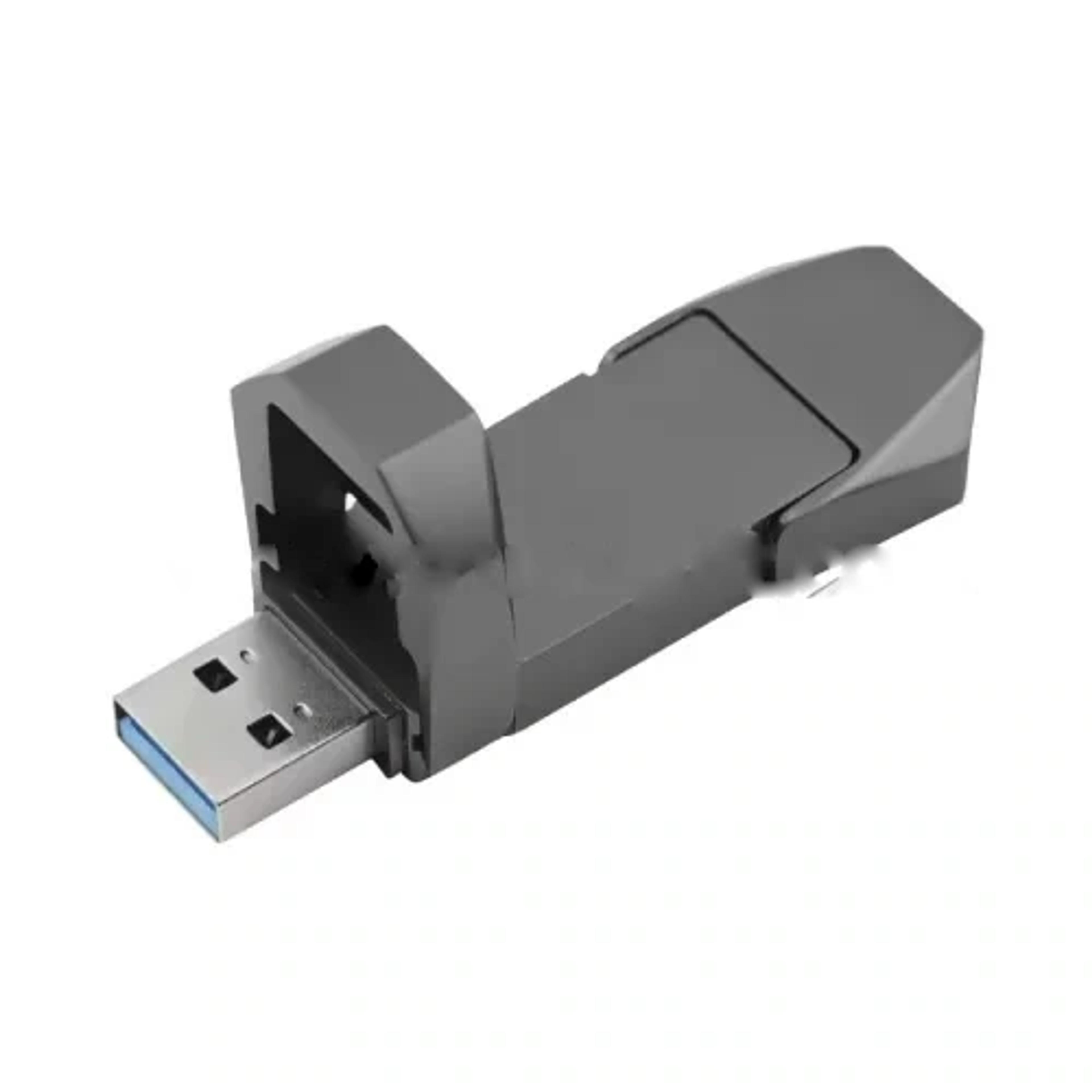 OTG USB Flip in Gun Metal 32GB v. 3.0 Type C Flip Magnetic Cap