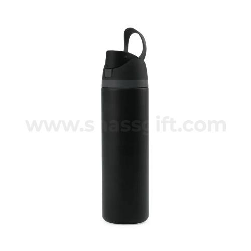 SS VACUUM BOTTLE WITH STRAW & PUSH BUTTON LID
