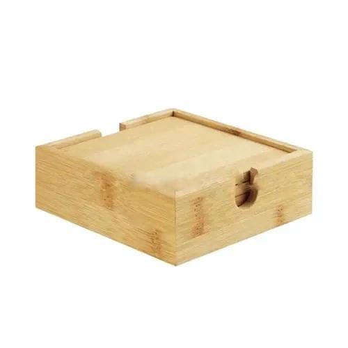 Bamboo Tea Coasters With Case