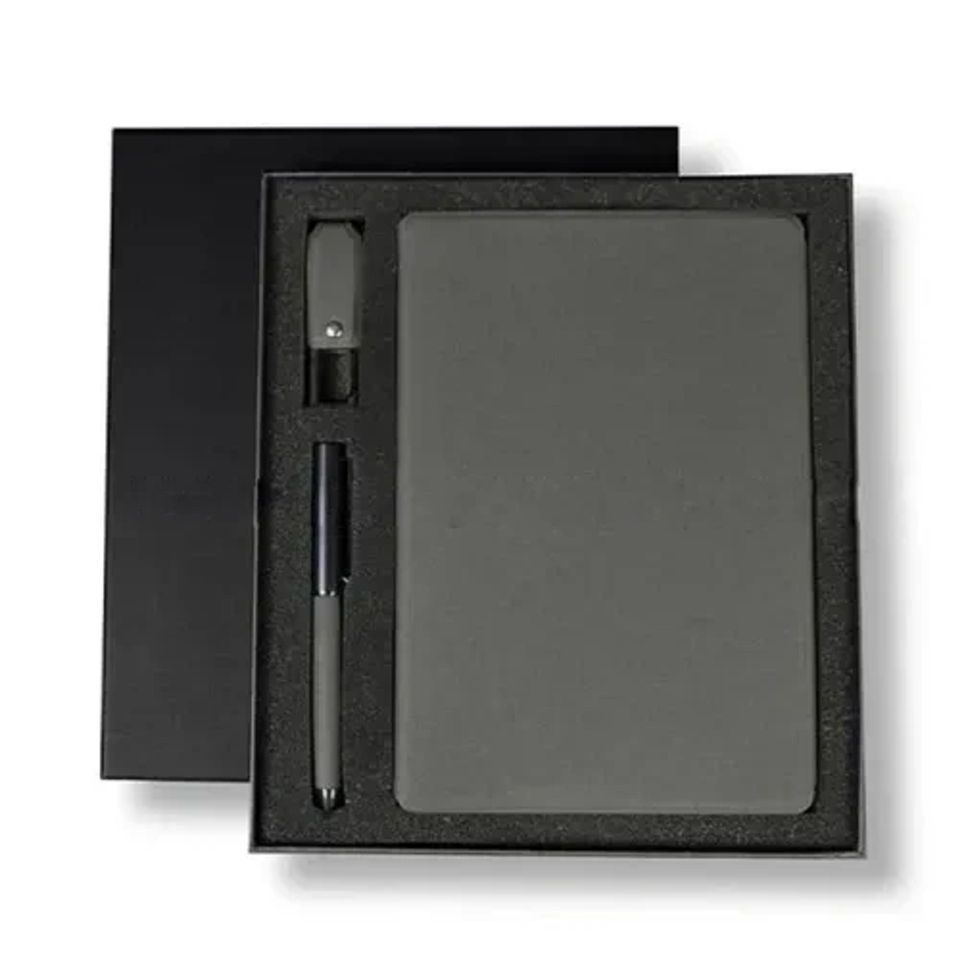 Sustainable Gift Set With Refillable Notebook, Pen & USB Keychain