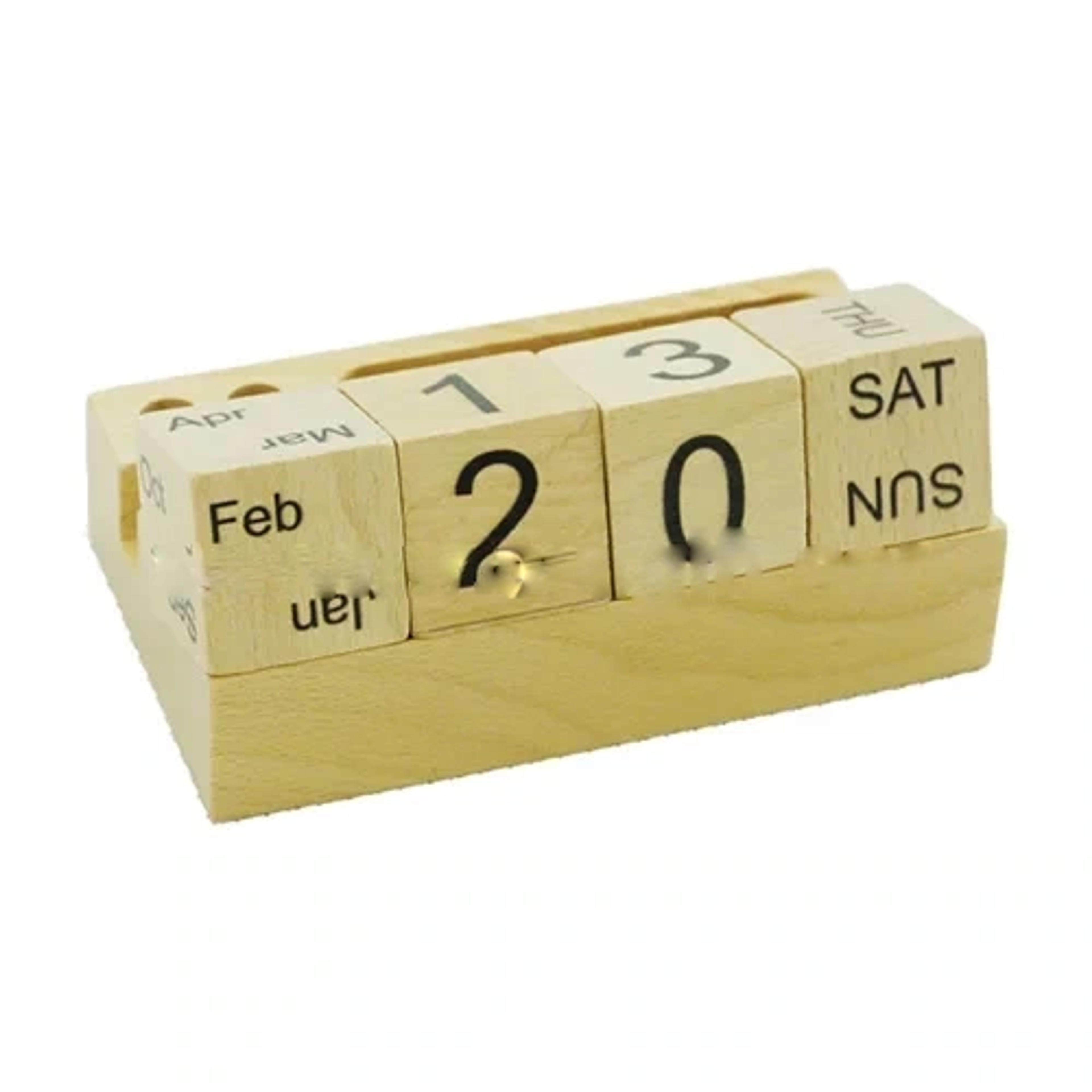 Wooden Desktop Calendar