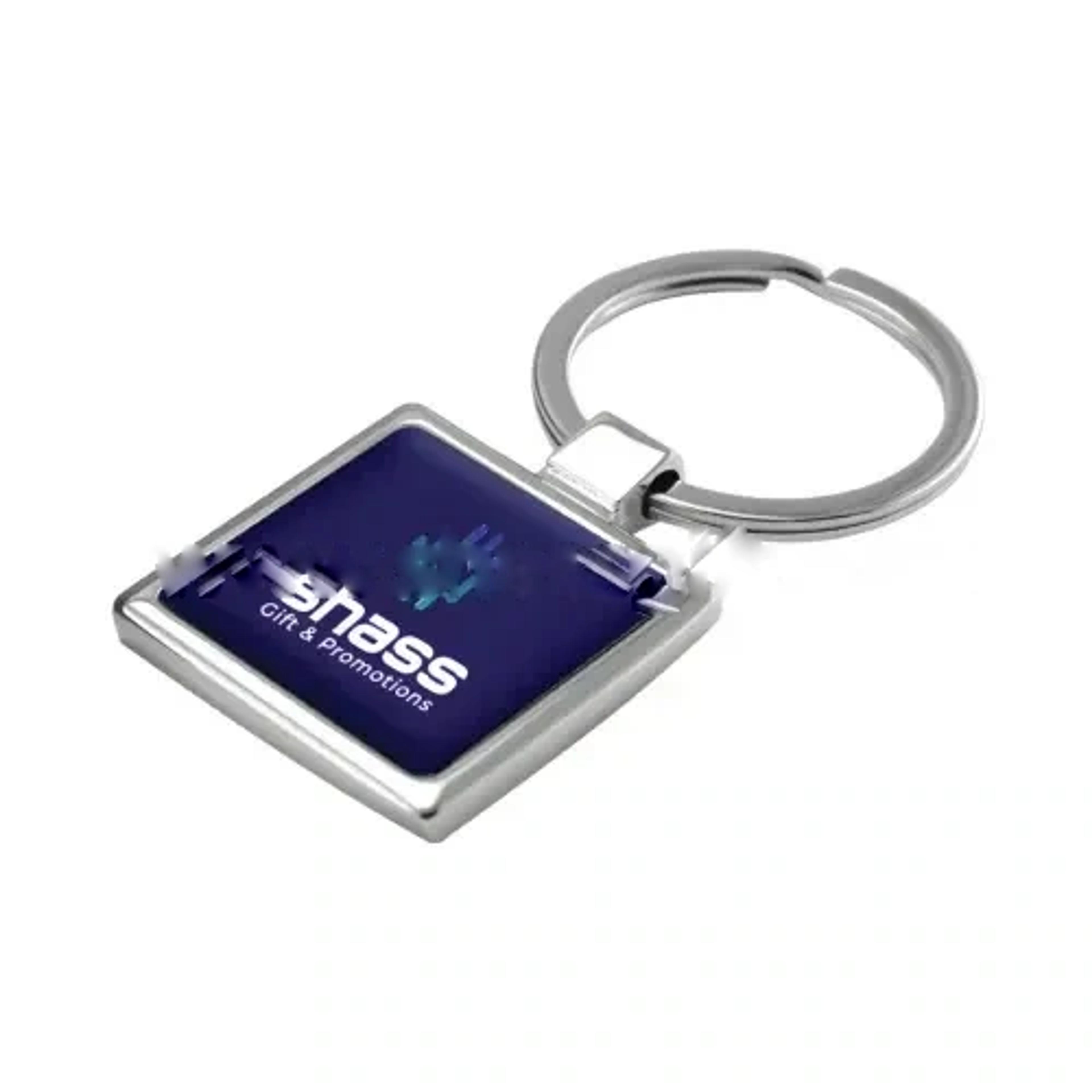 Square Metal Keychain