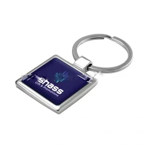 Square Metal Keychain