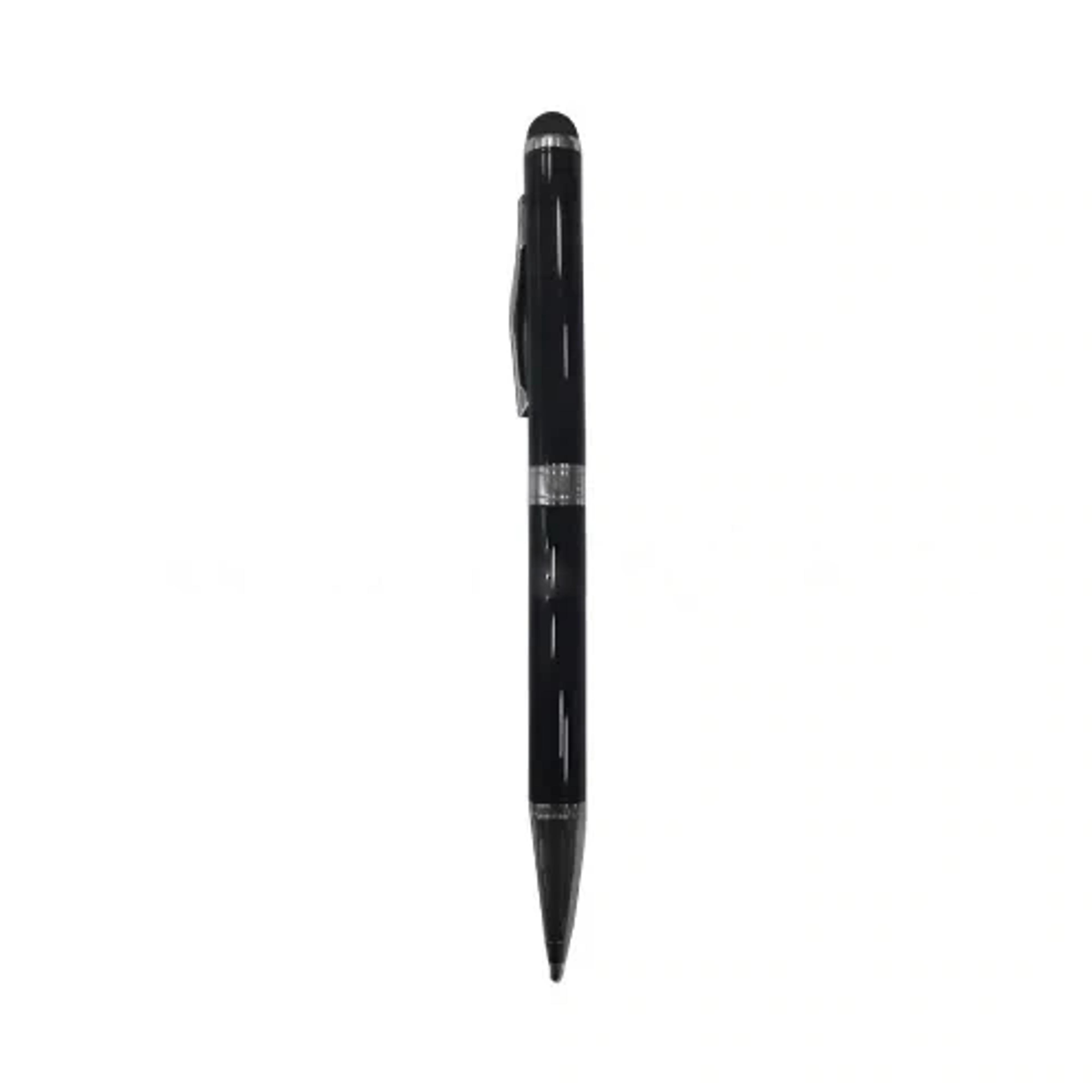 Slim Metal Pen With Black Stylus
