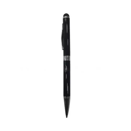 Slim Metal Pen With Black Stylus