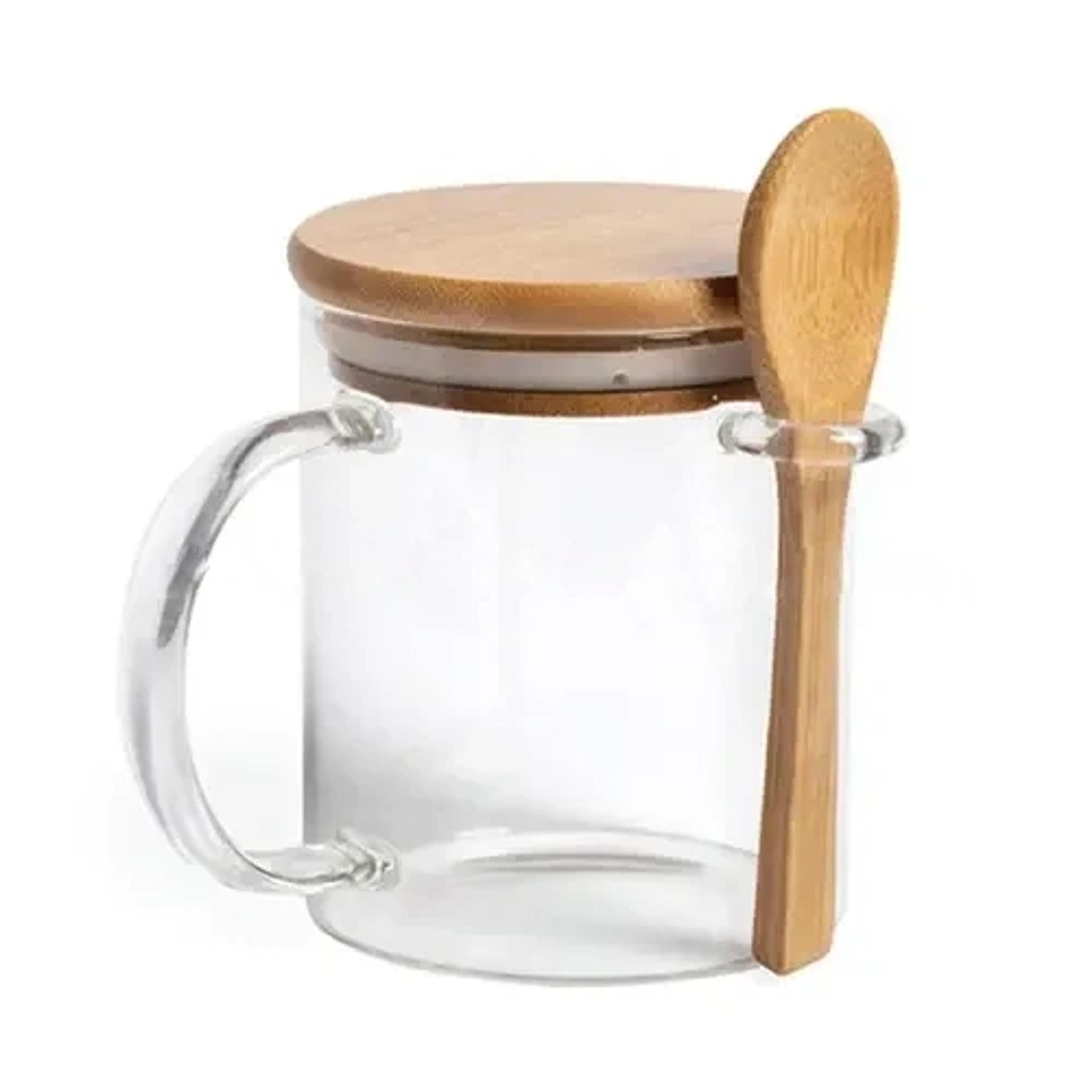 Travel Cup With Bamboo Lid & Spoon
