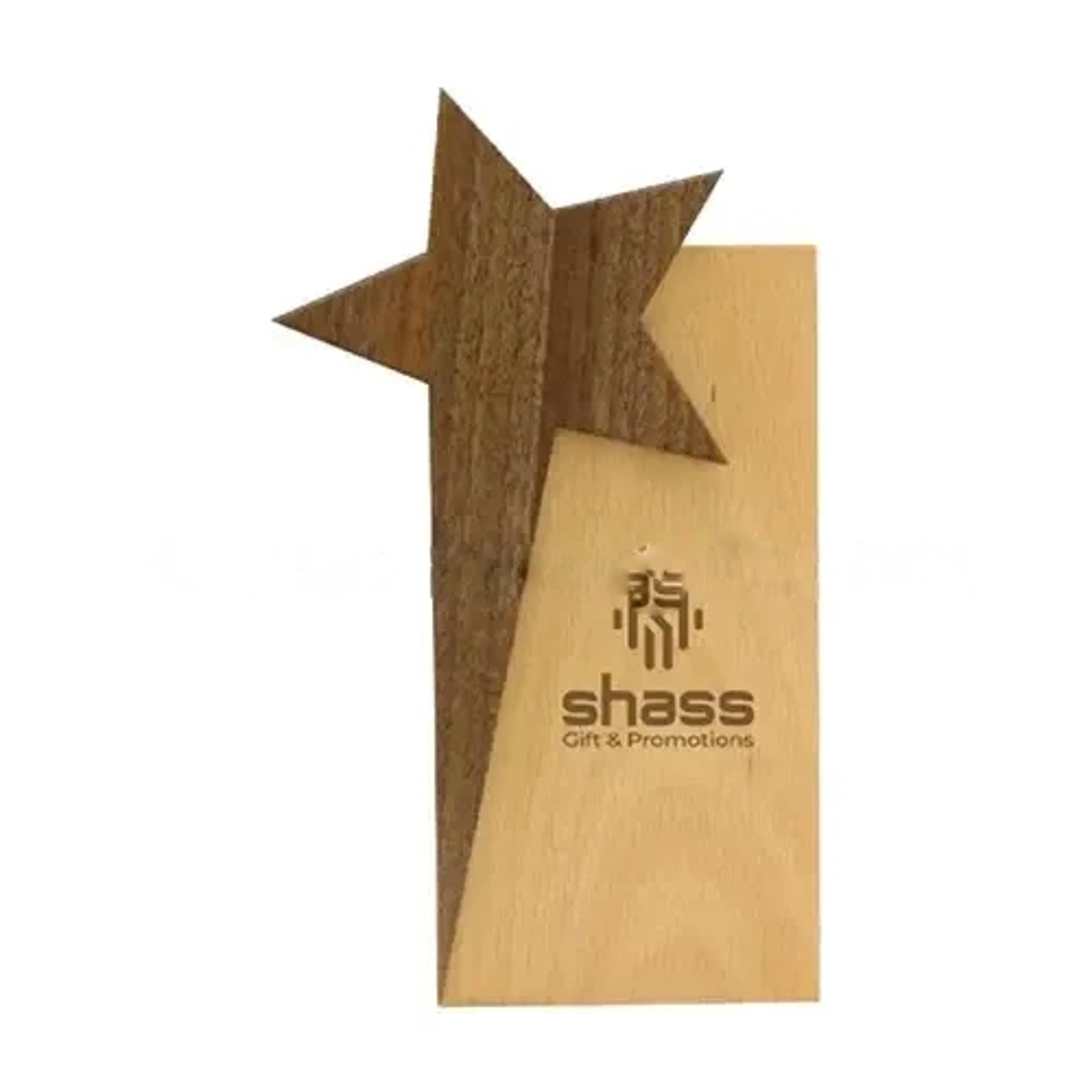 Star Design Wooden Trophy Awards