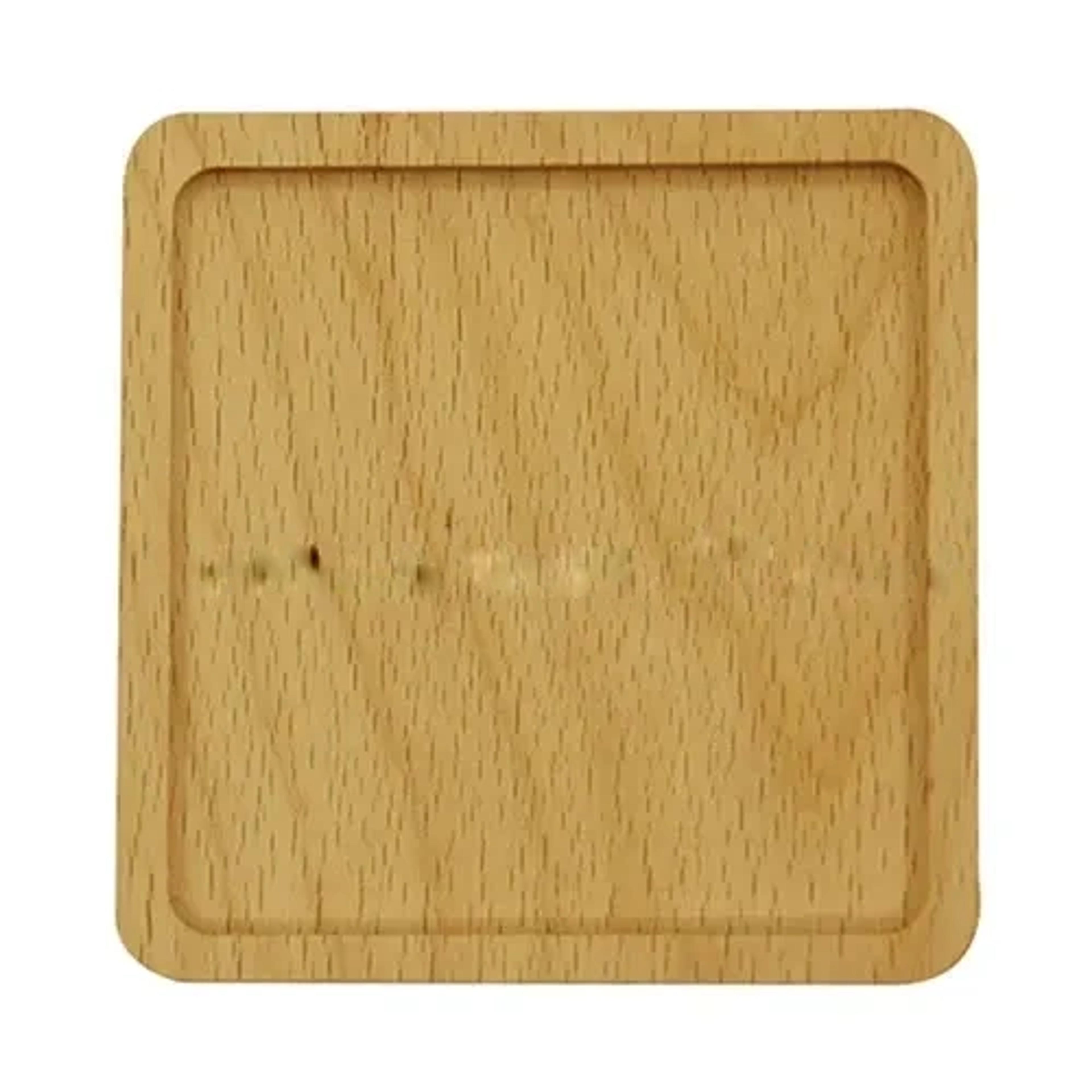Wooden Coaster Square With Edge
