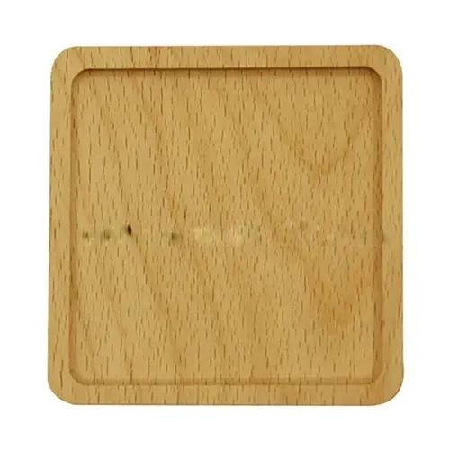 Wooden Coaster Square With Edge