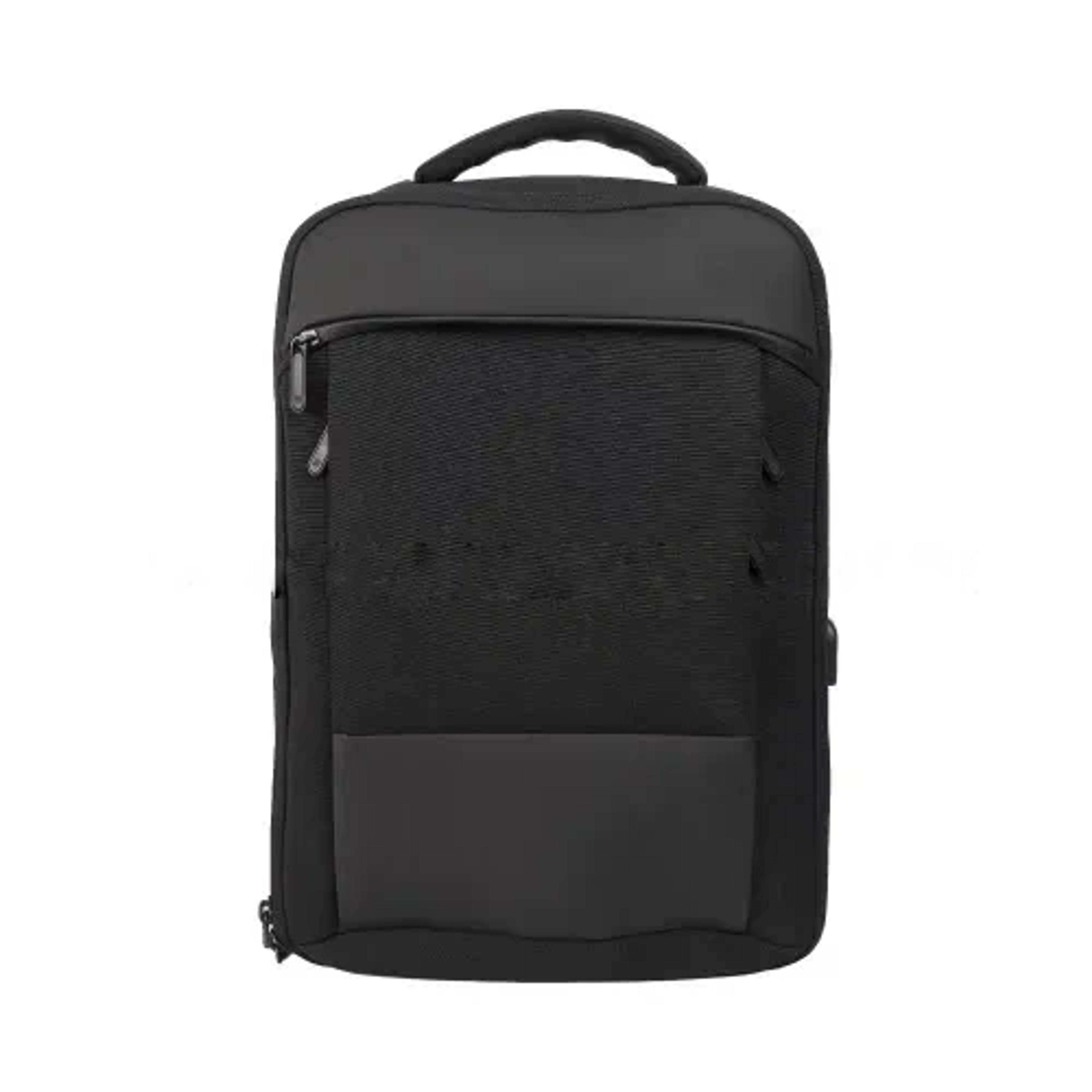 Black Leather Detail Backpack
