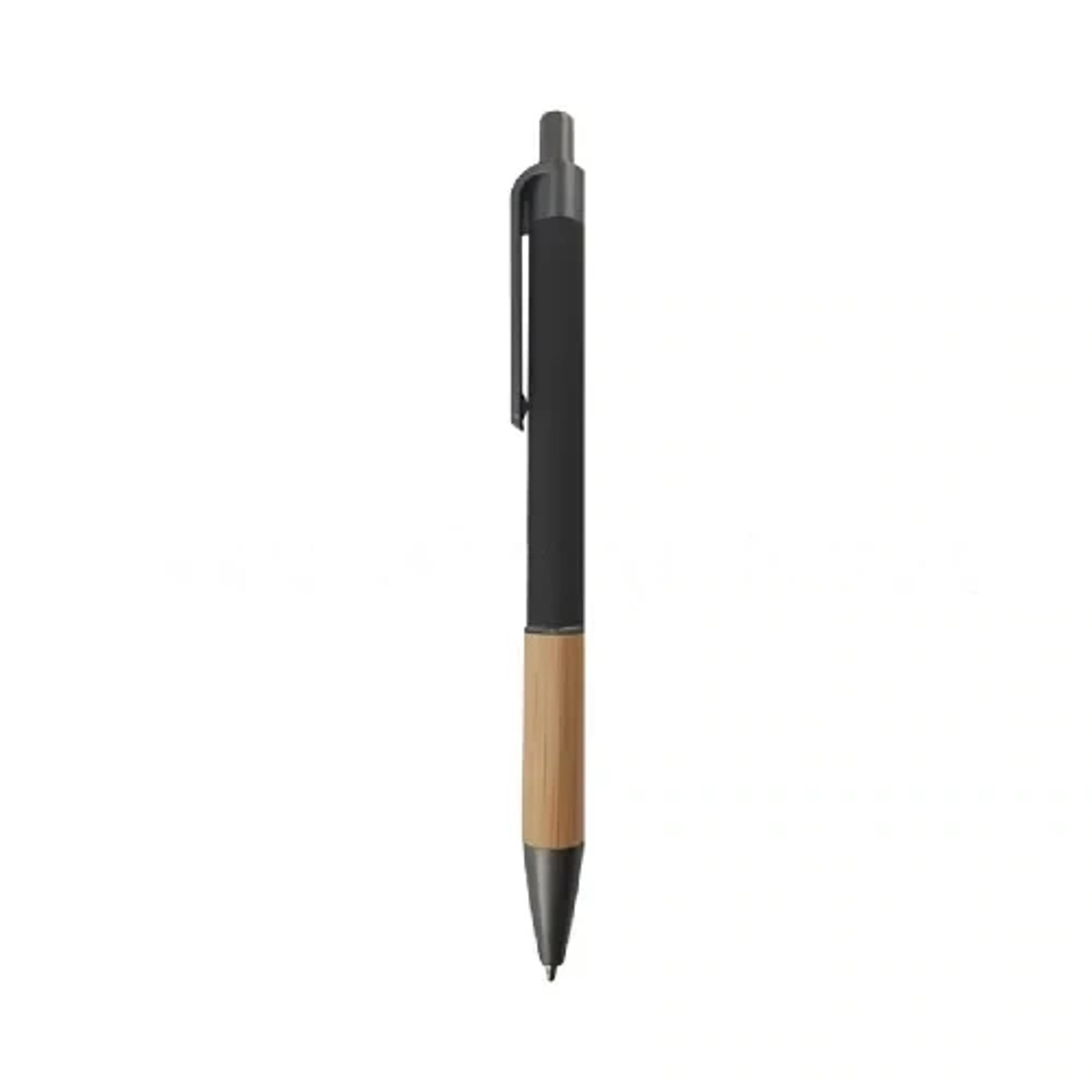 Push Button Ballpoint Pens with Bamboo Grip