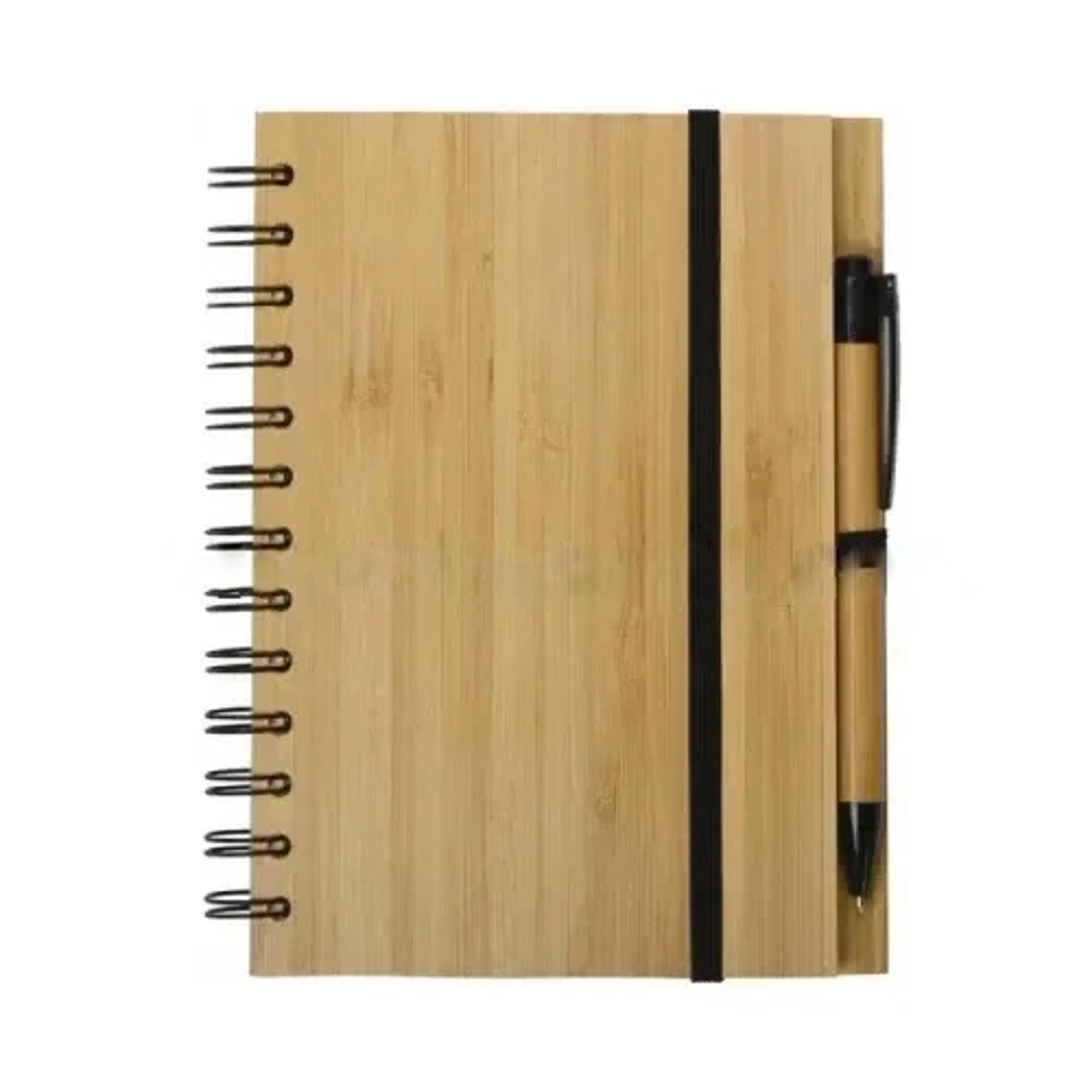 Bamboo Notebook With Elastic