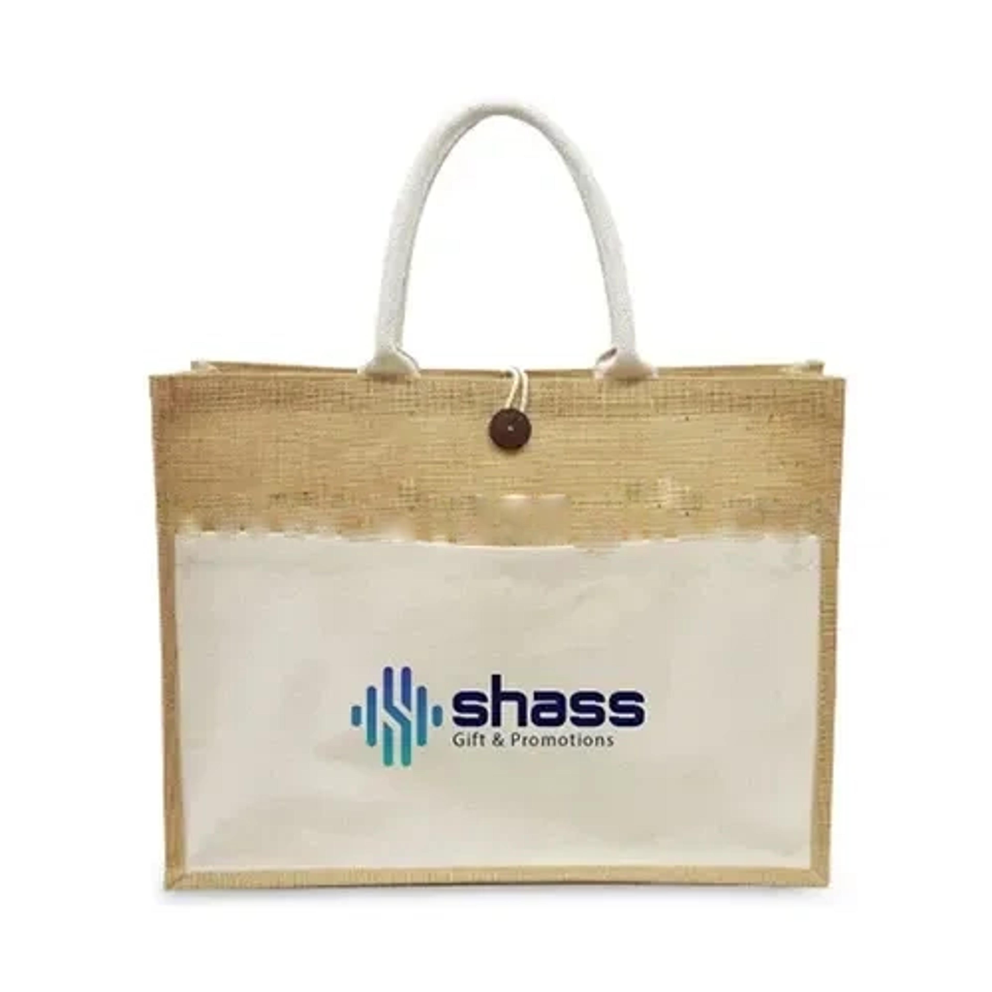Jute Bag With Cotton Pocket