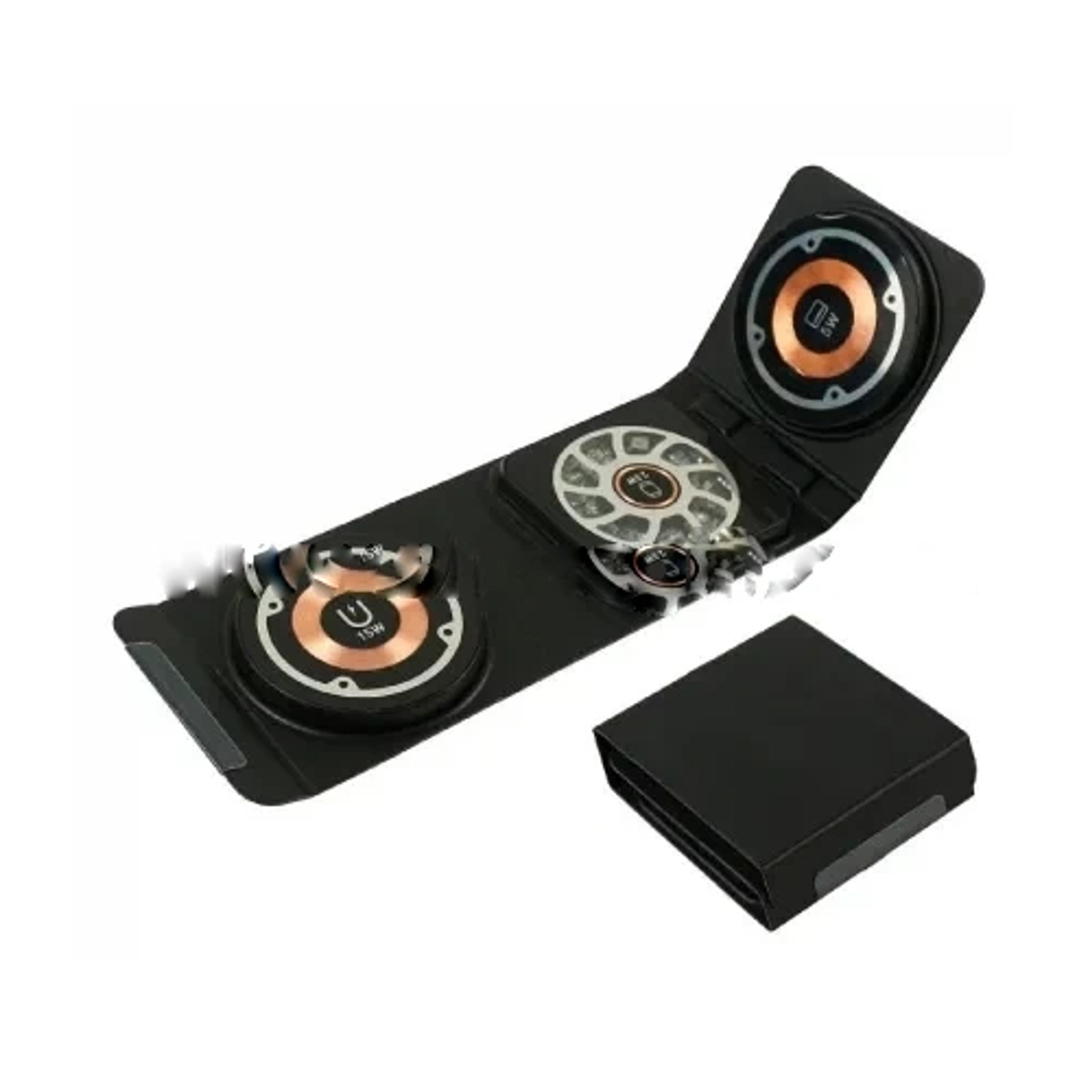 3-in-1 Foldable Wireless Charger for Mobile, iWatch &amp; Earbuds