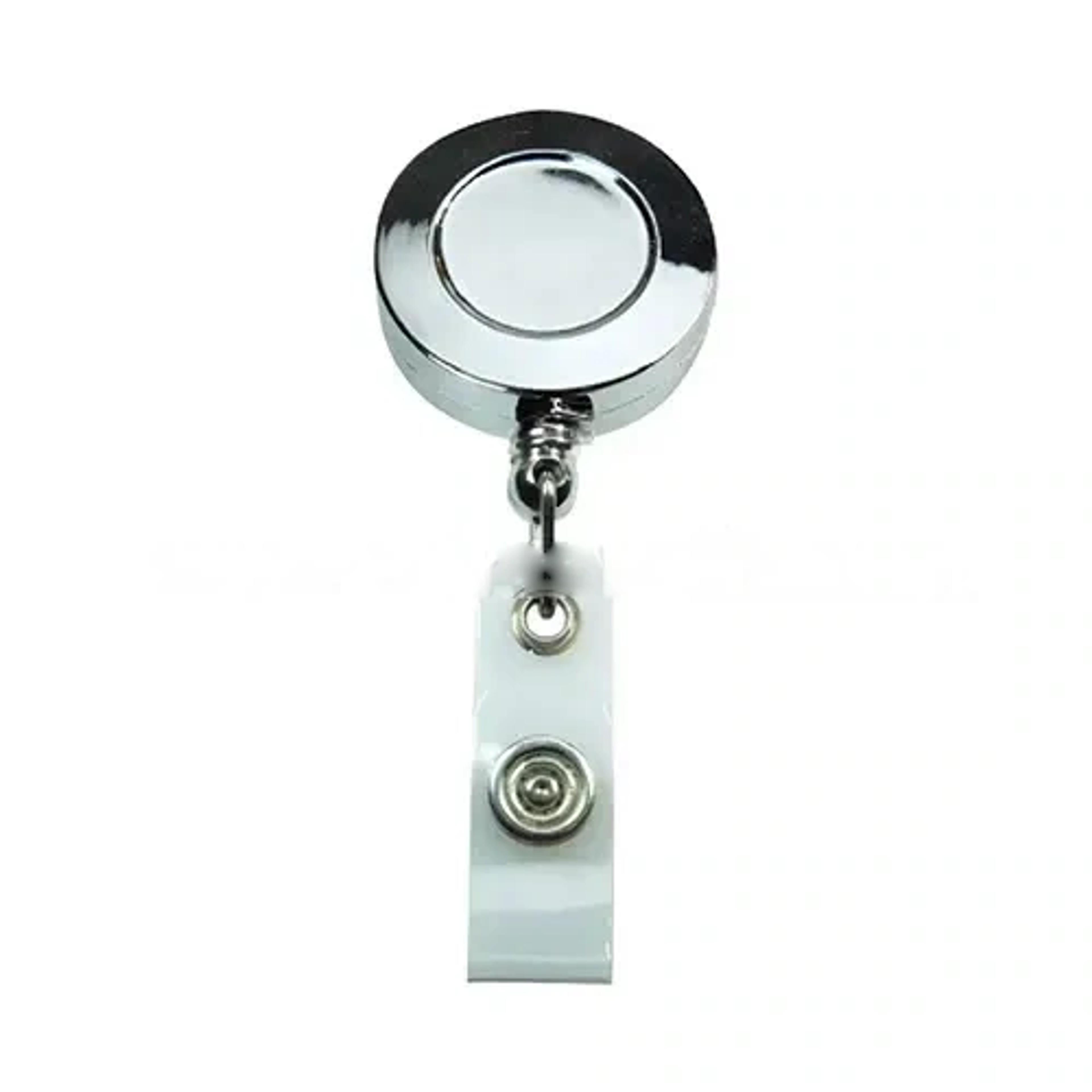Badge Reels In Silver Mirror Shiny Small Dia