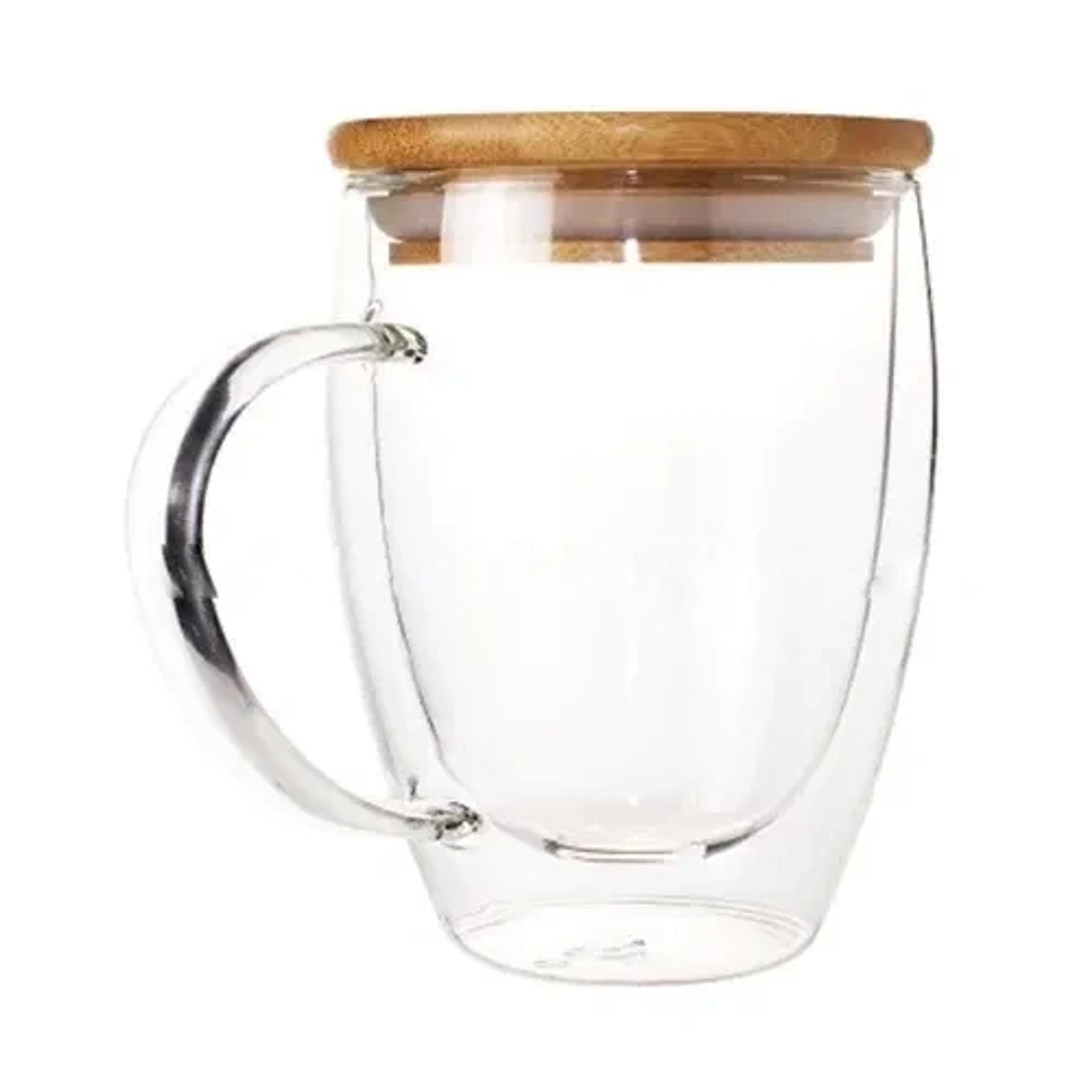 Double Wall Travel Cup With Bamboo Lid