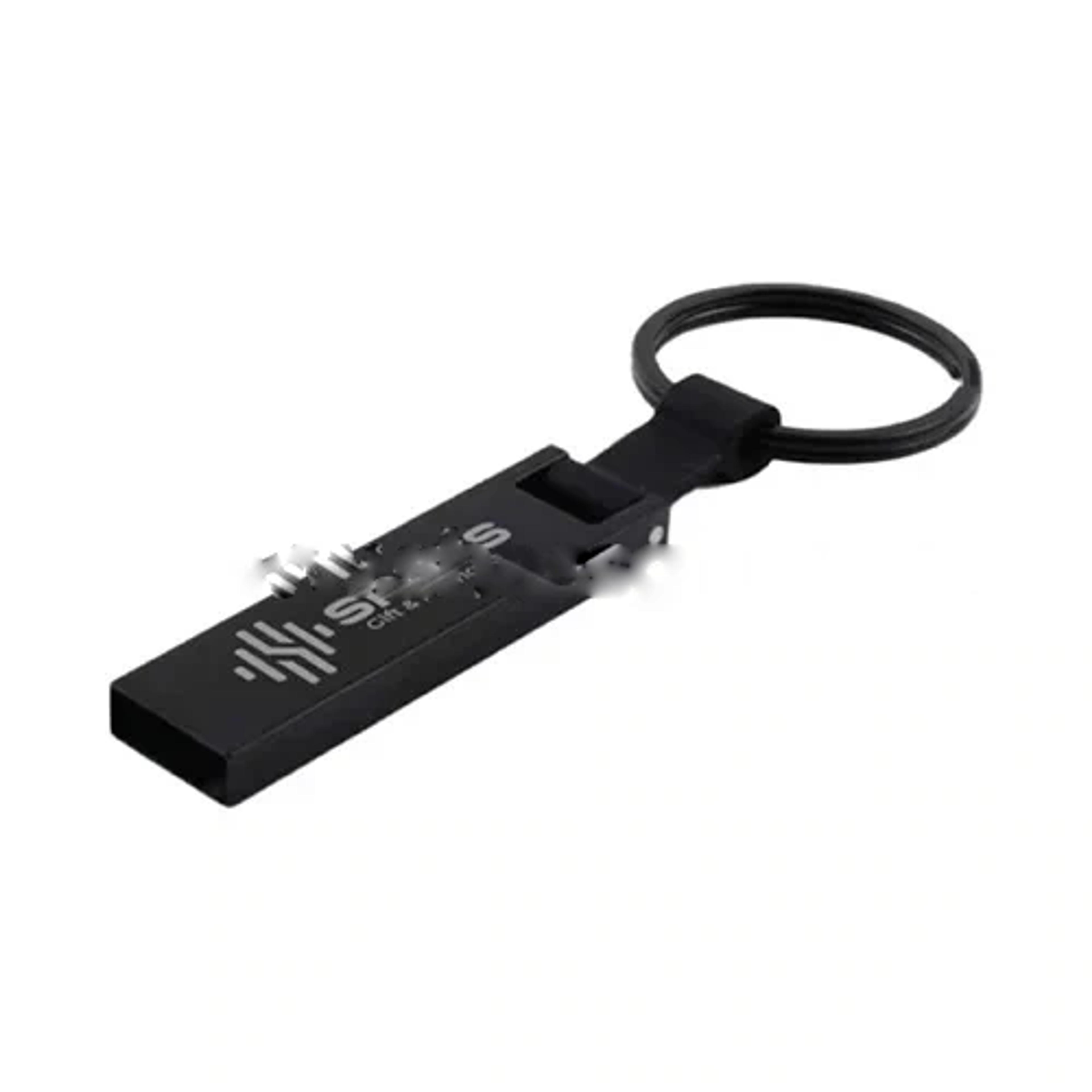 Black Metal USB With Key Holder