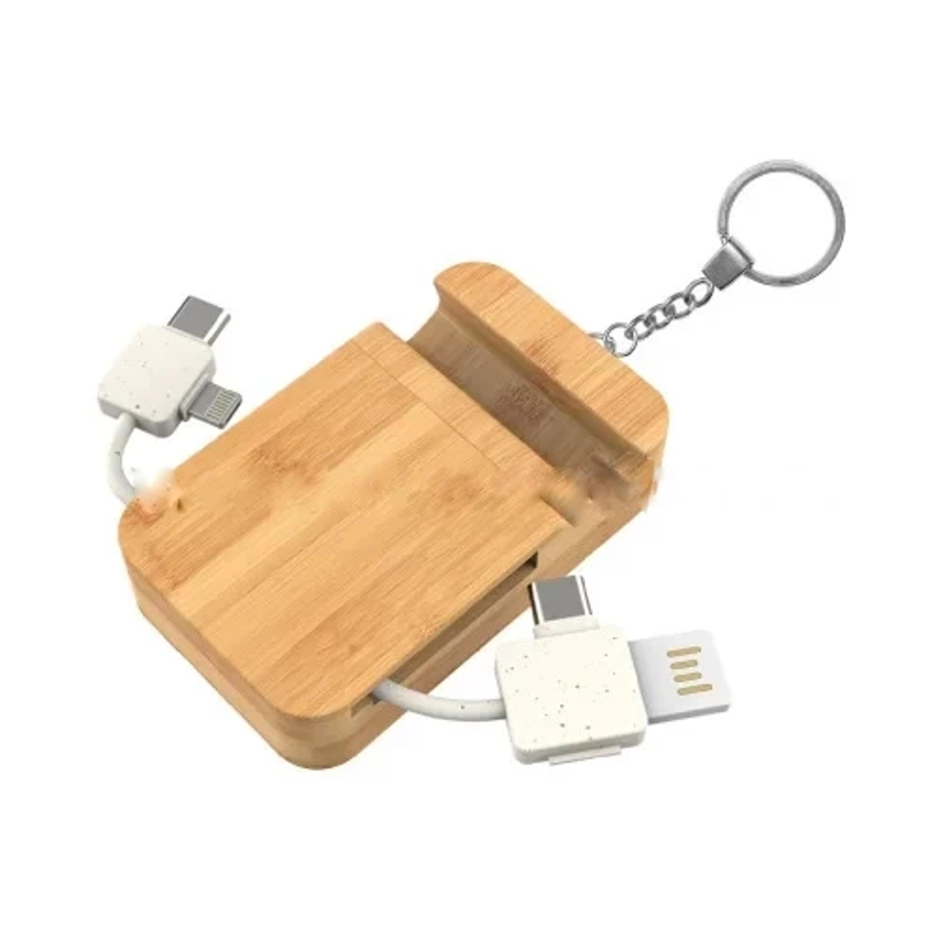 Eco-Friendly 5 In 1 Adapter With Mobile Stand &amp; Key Ring