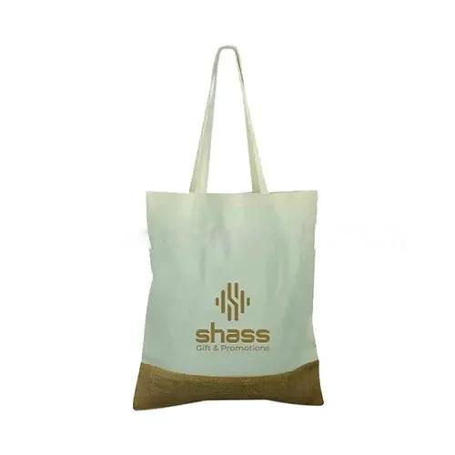 Jute Base Cotton Bag