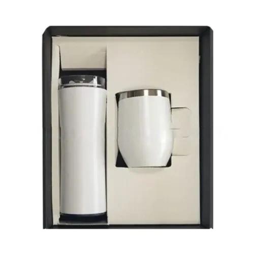 Sleek Push Button Tumbler & Double Wall Mug
