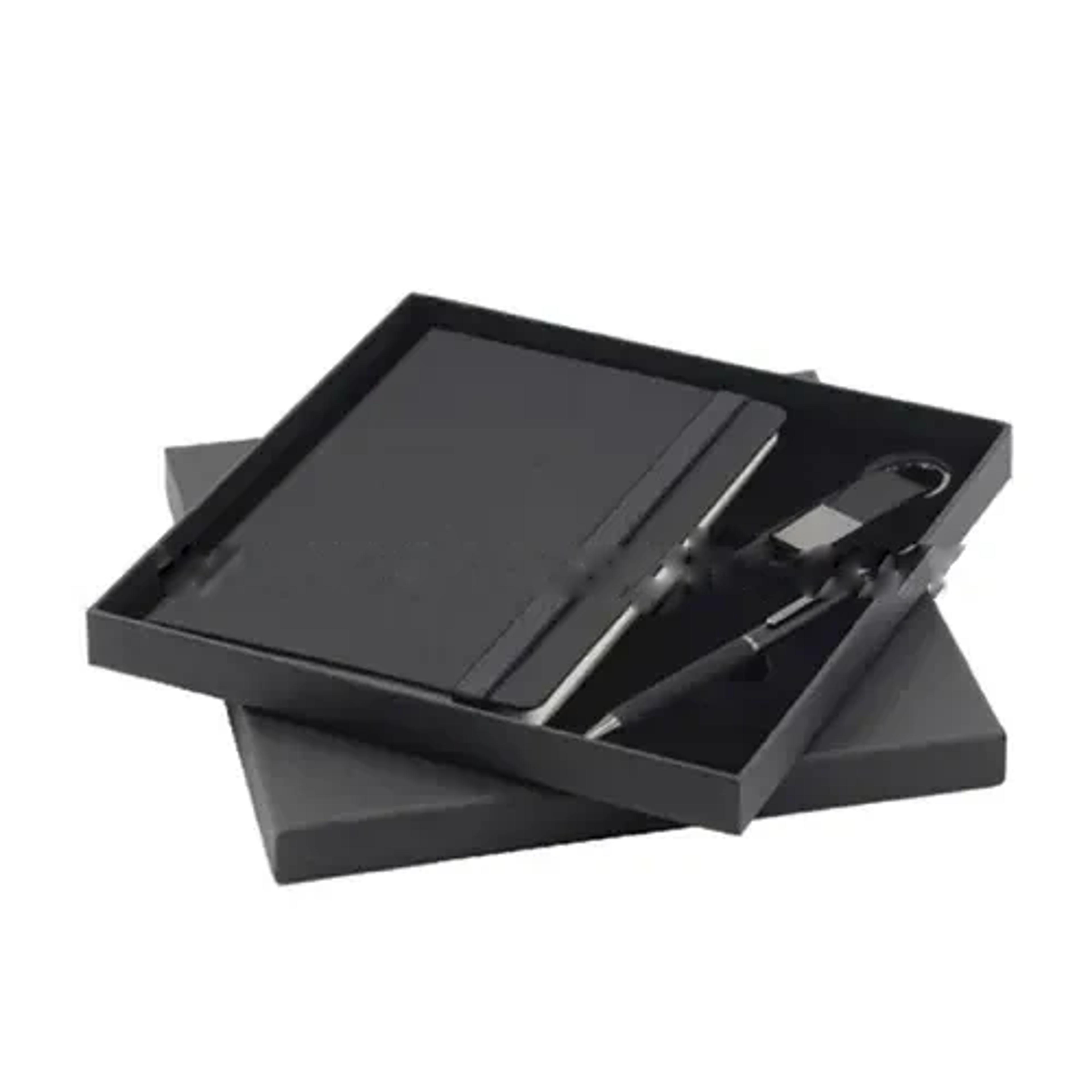Premium Gift Set With High Quality PU Notebook ,Pen and Metal keychain