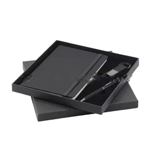 Premium Gift Set With High Quality PU Notebook ,Pen and Metal keychain