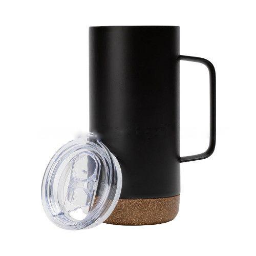 Double Wall Coffee Mug With Cork Base & Splash