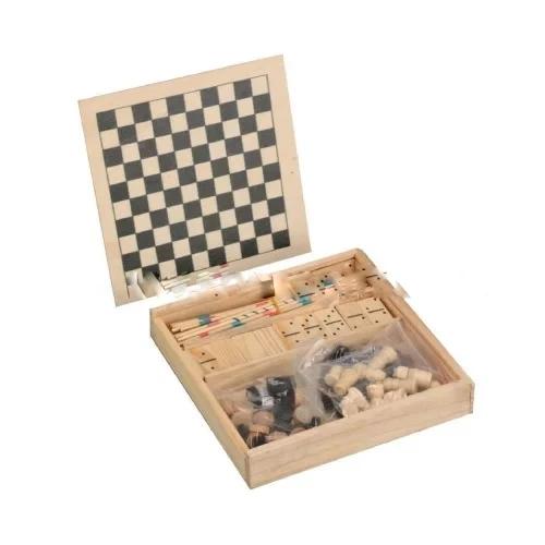 4-in-1 Wooden Games Box