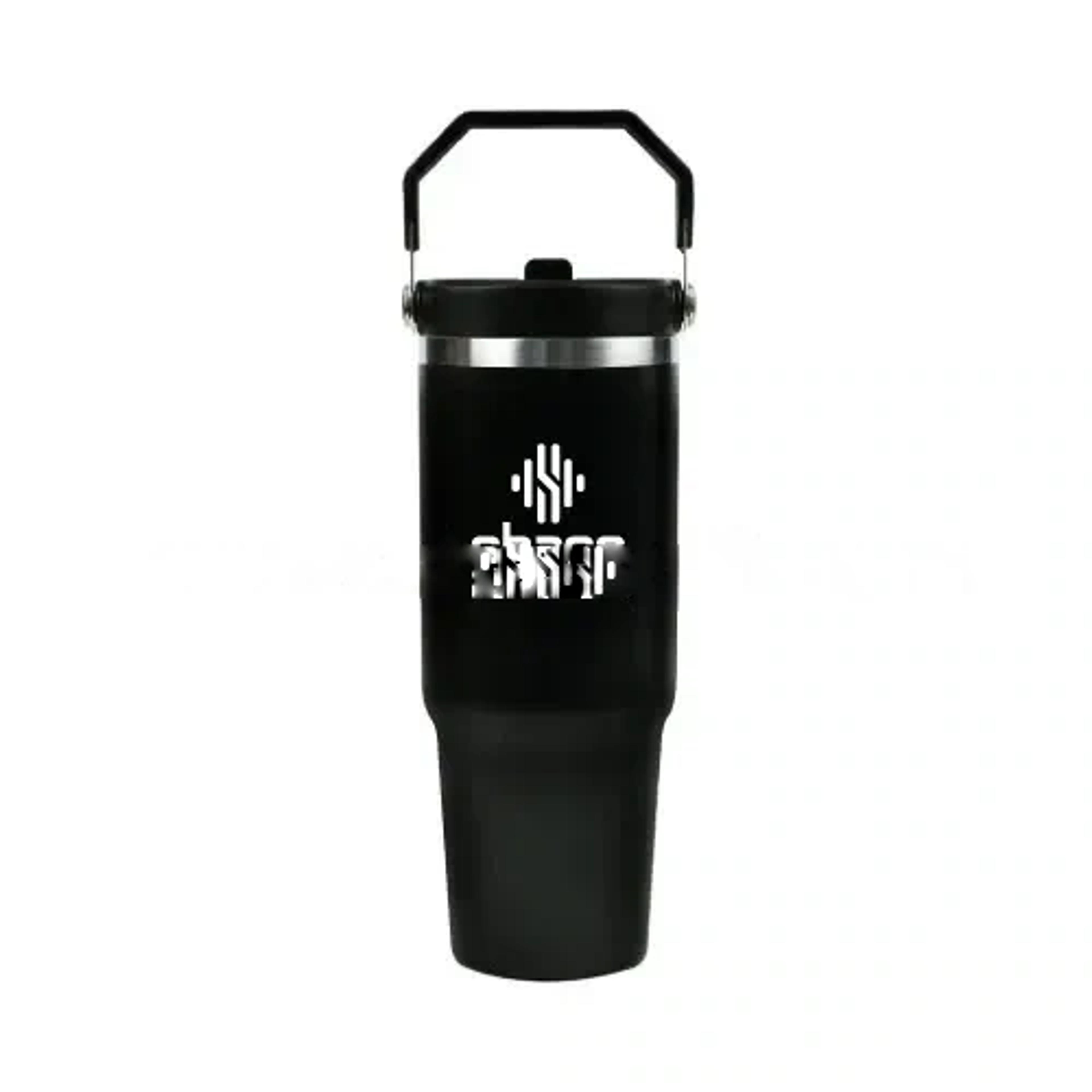 Tumbler With Handle and Straw Stainless Steel Double Wall