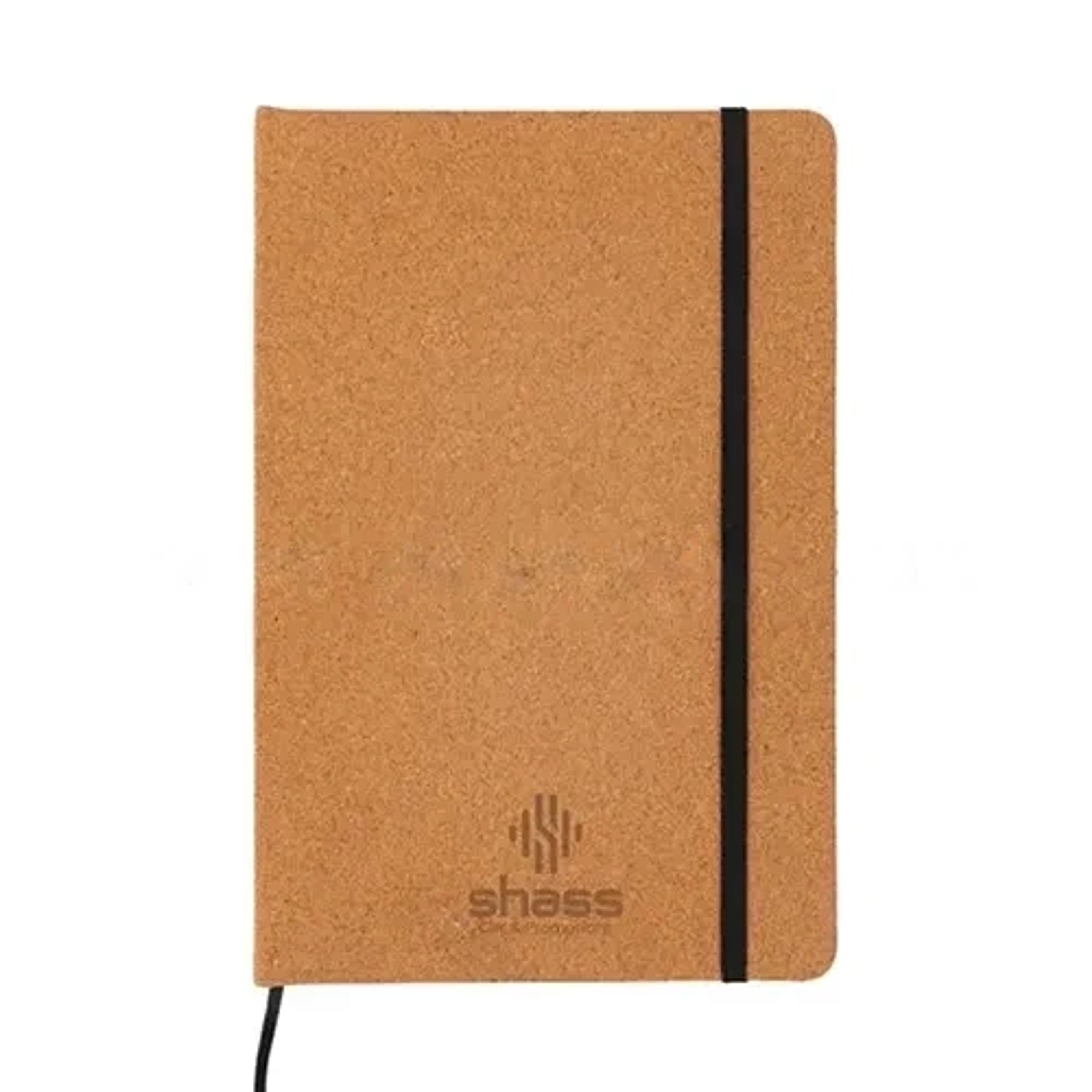 Promotional A5 Size Cork Cover Notebook With Pocket & Pen Holder