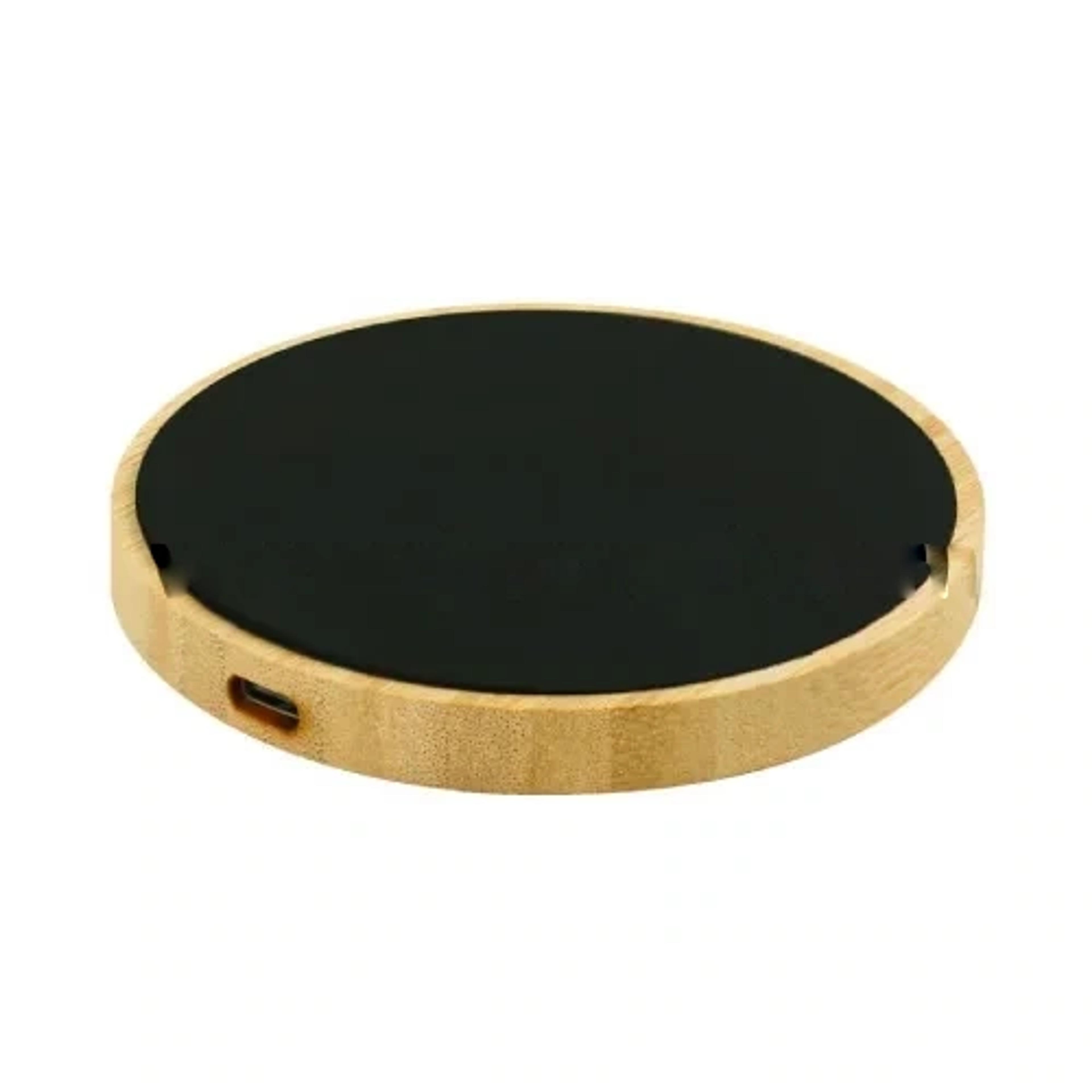 Bamboo Wireless Charger 15W Fast Charging with LED Logo