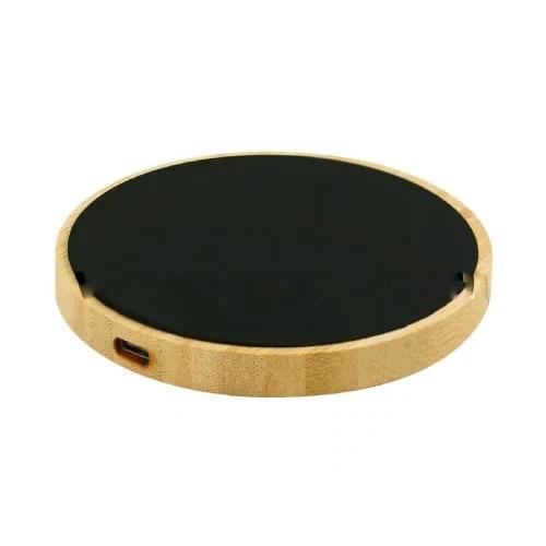 Bamboo Wireless Charger 15W Fast Charging with LED Logo