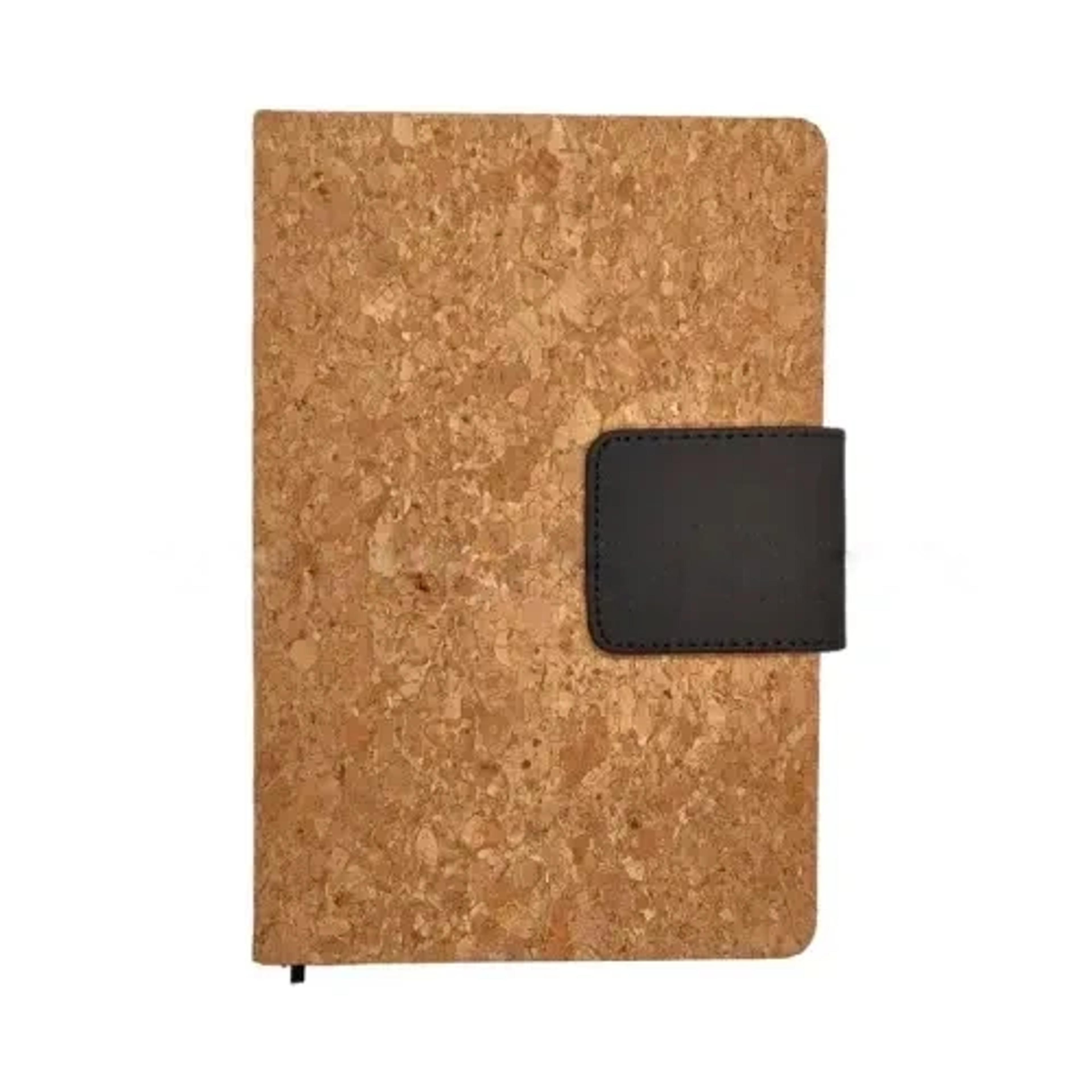 Eco-Friendly Cork Notebook With Magnetic PU Flap