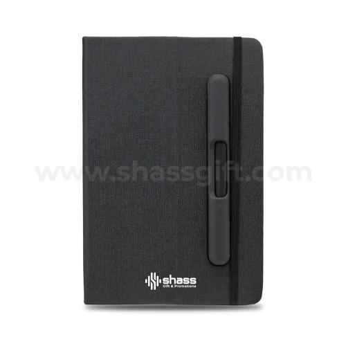 PU+RPET Look Notebook with Mobile Pen Holder