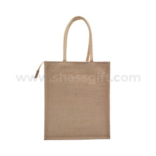 Vertical Jute bag With Zipper