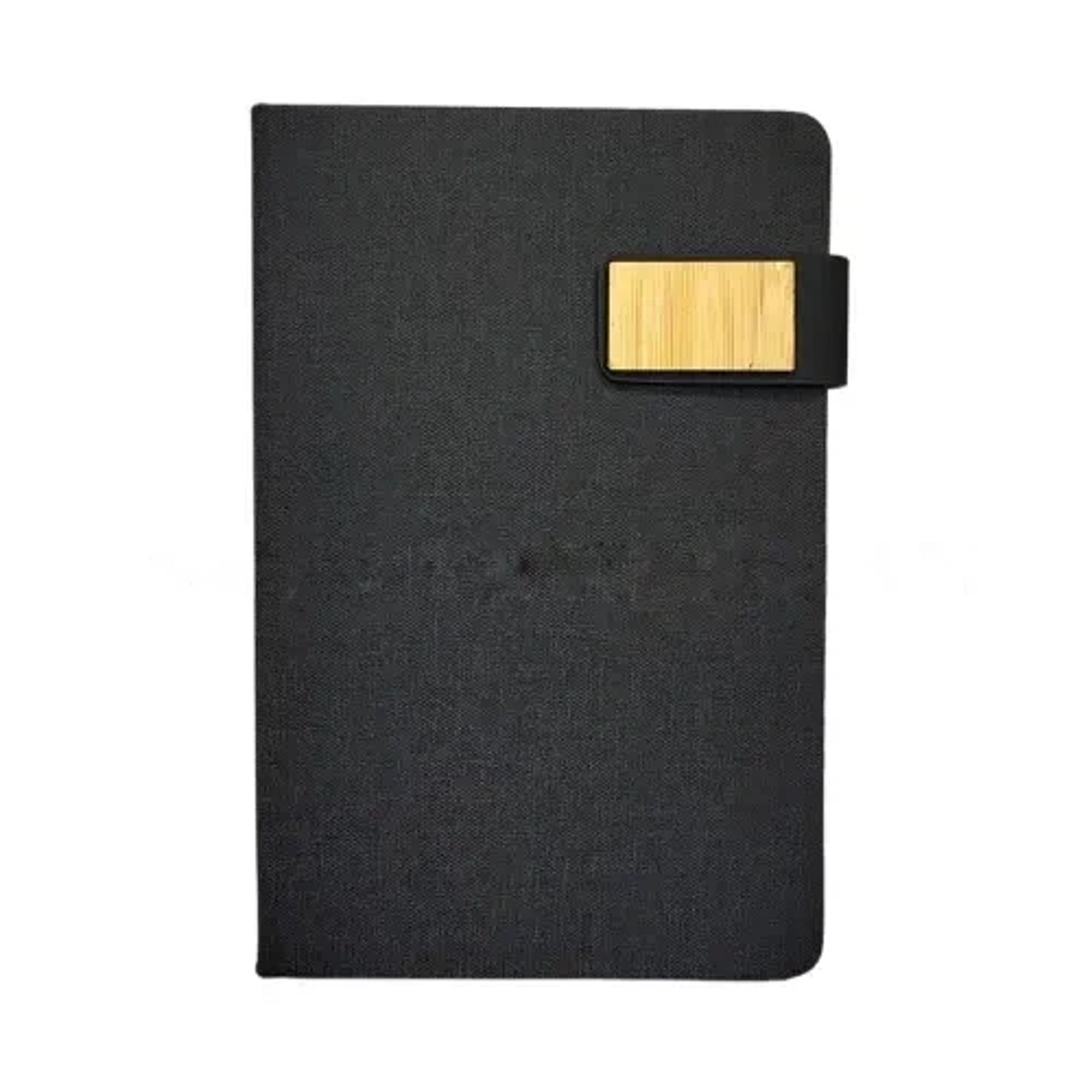 RPET Fabric Notebook With Bamboo Magnetic Enclosure