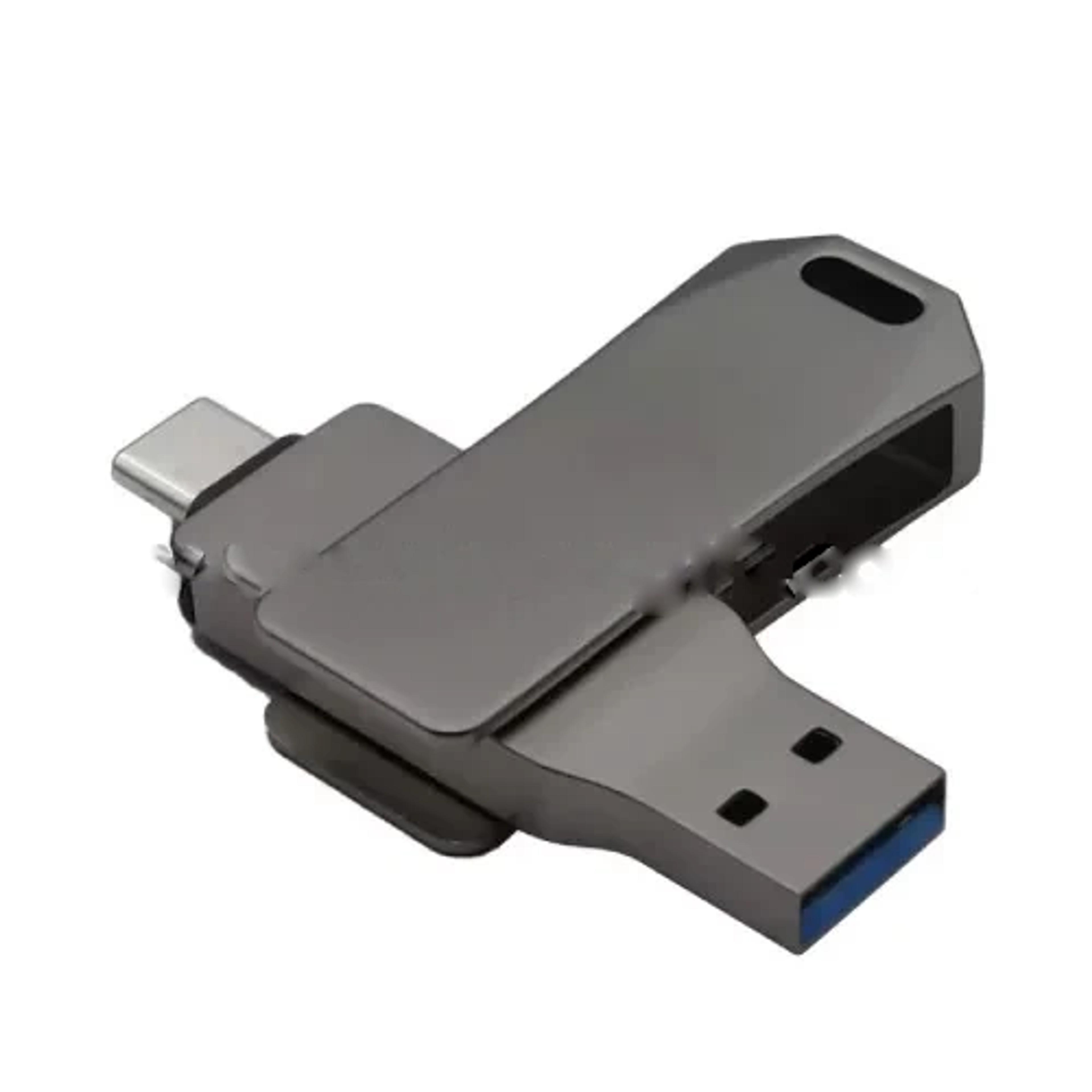 Swivel OTG USB in Gun Metal 64GB V. 3.0 Type C